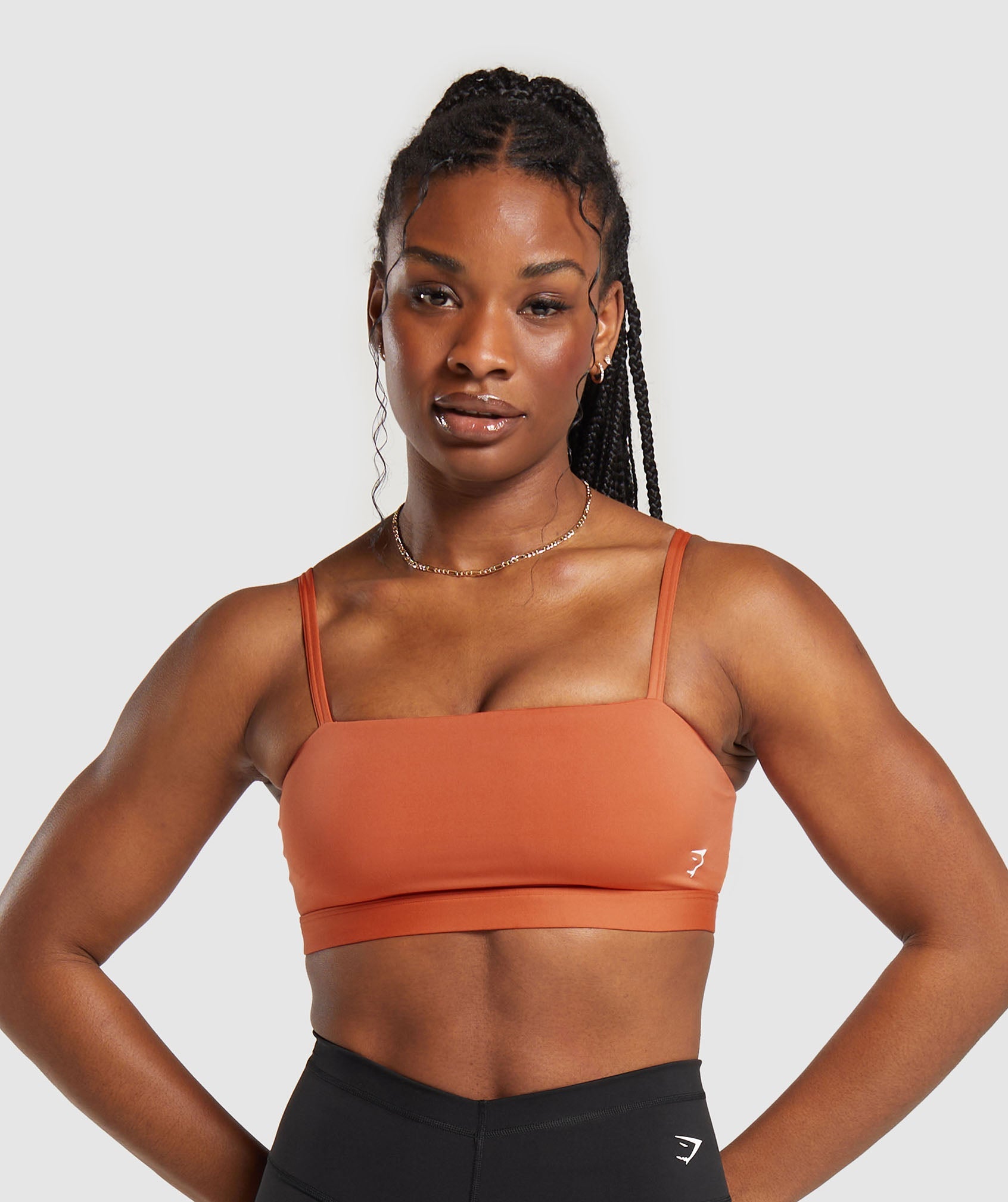 Cut Out Bandeau in Muted Orange - view 1