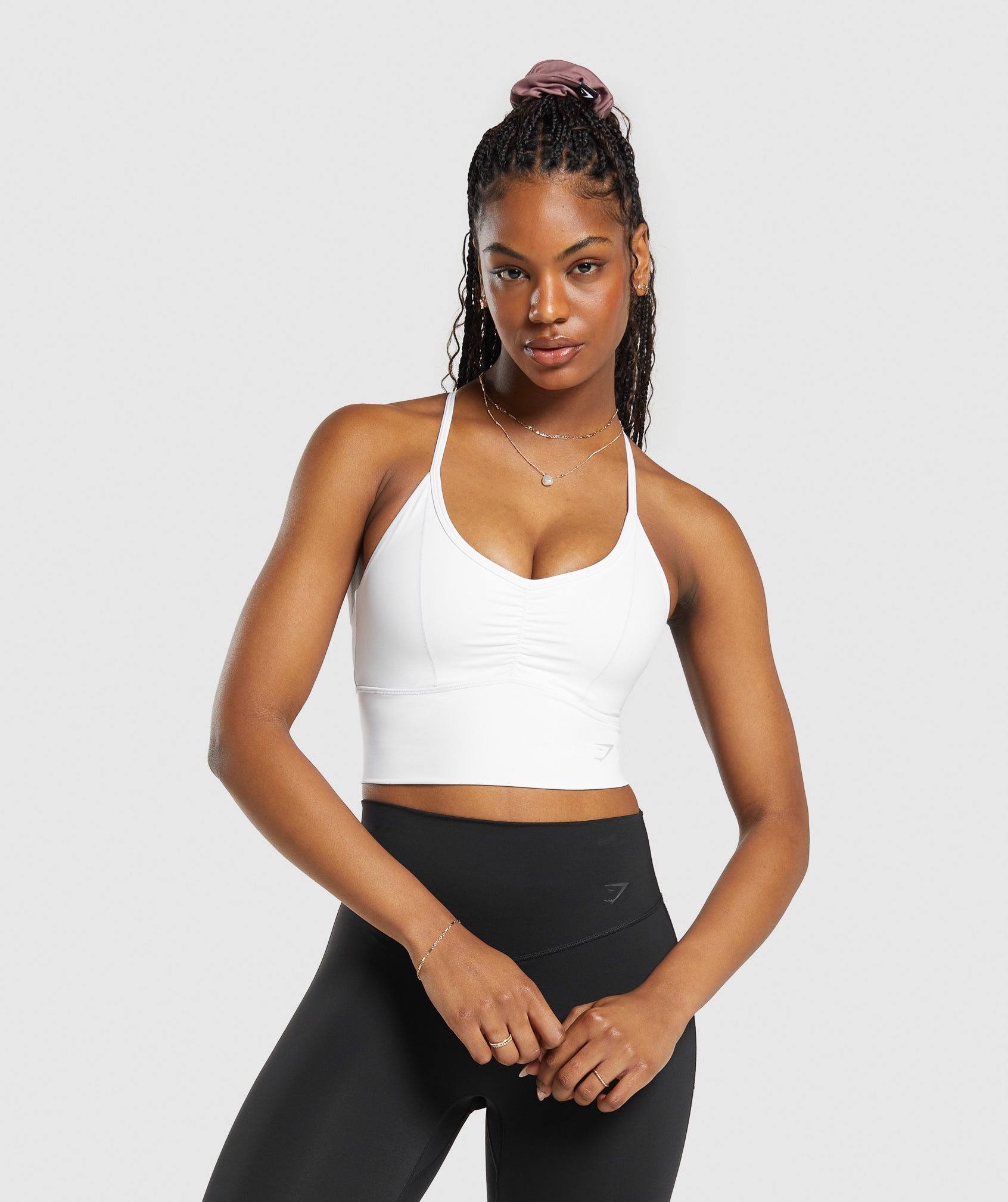 Gymshark Strappy Crop Cami Tank - Light Sage Green