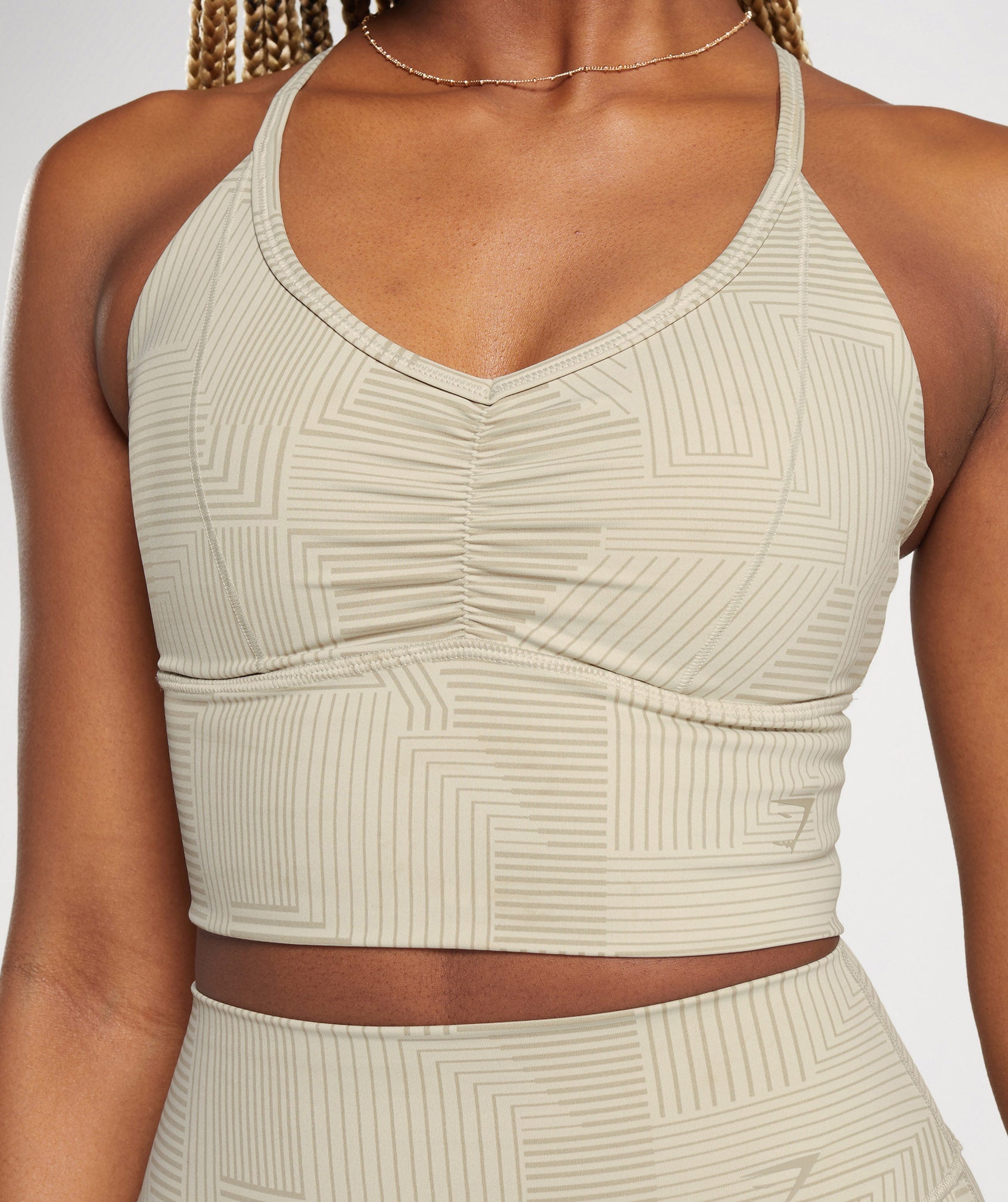 Elevate Longline Sports Bra in Sandy Brown - view 3