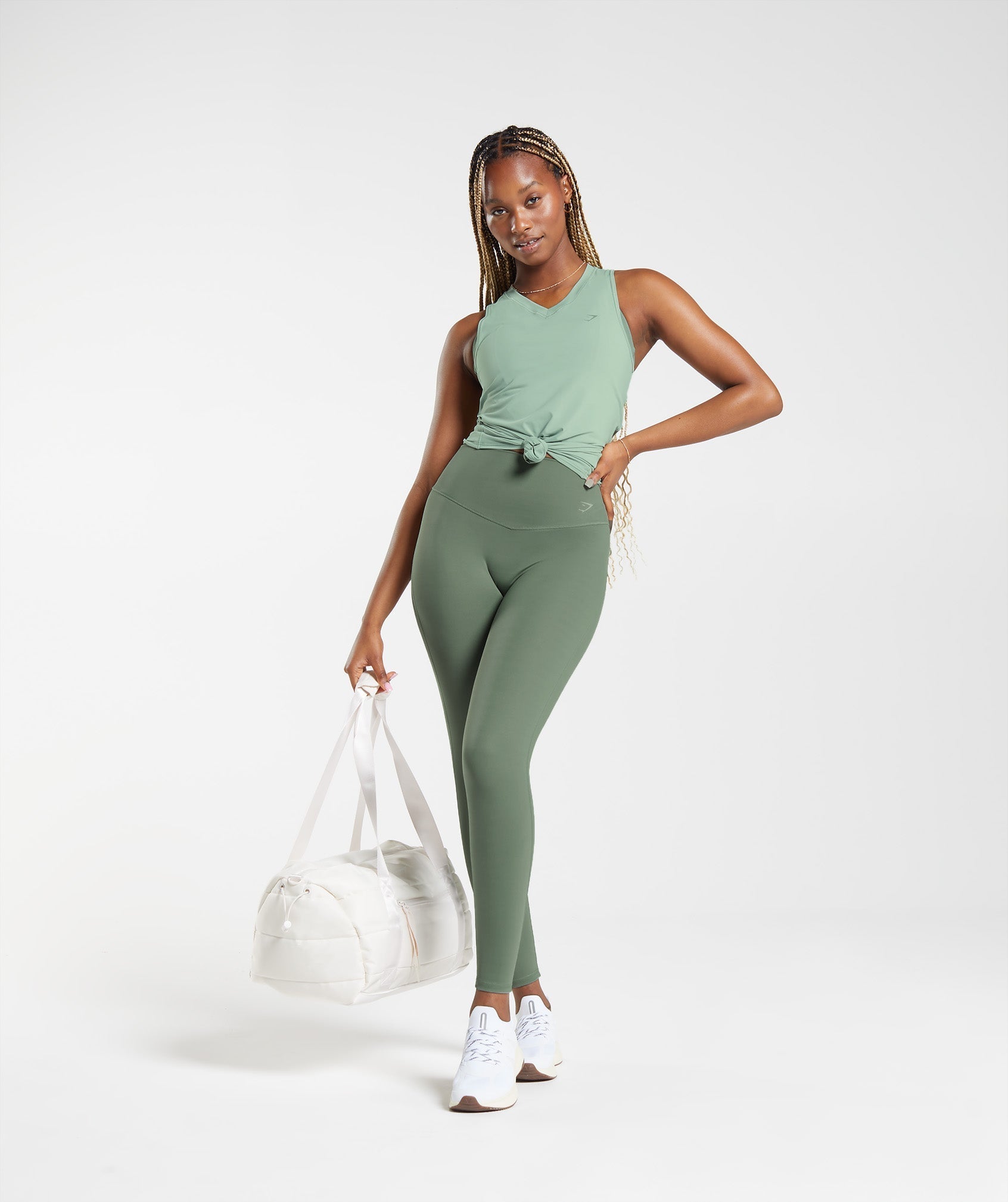 Elevate Longline Tank in Desert Sage Green