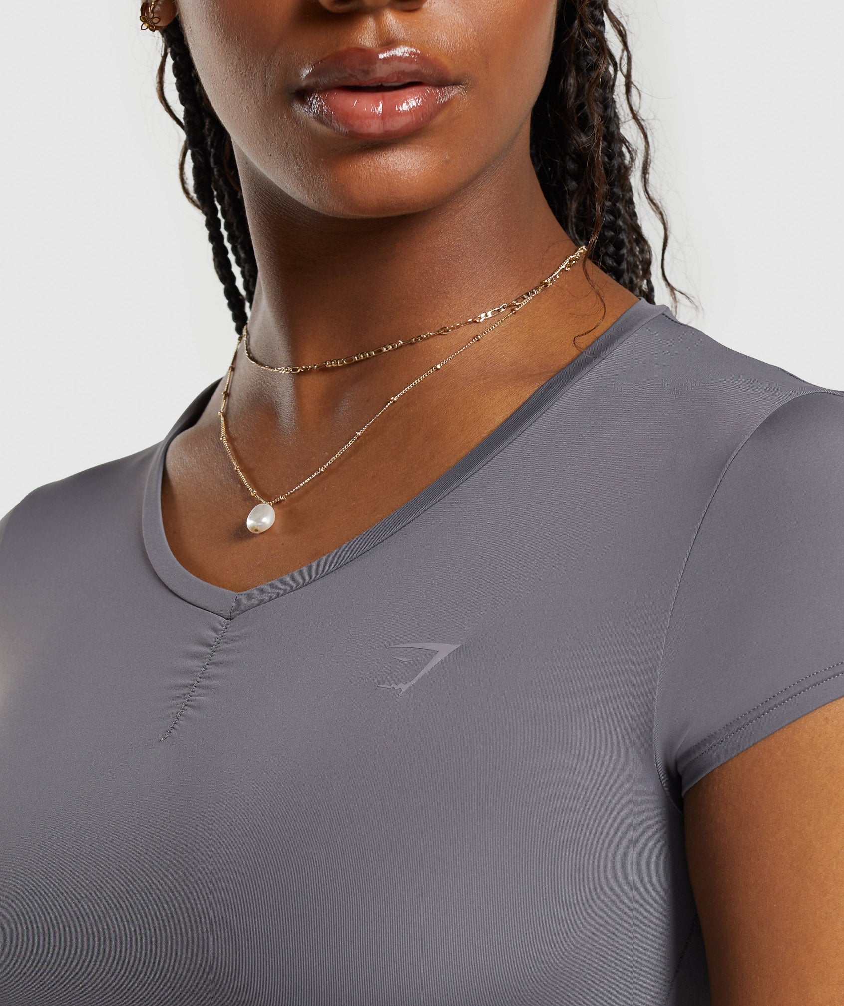 Elevate Ruched Crop Top in Brushed Grey - view 7