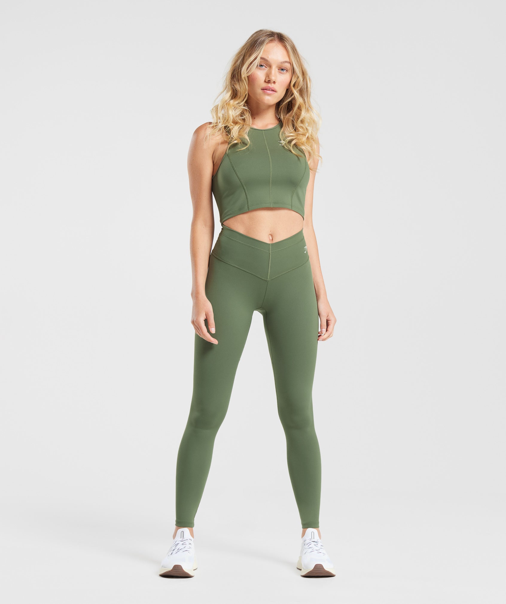 Everyday Contour Racer Tank in Core Olive - view 4