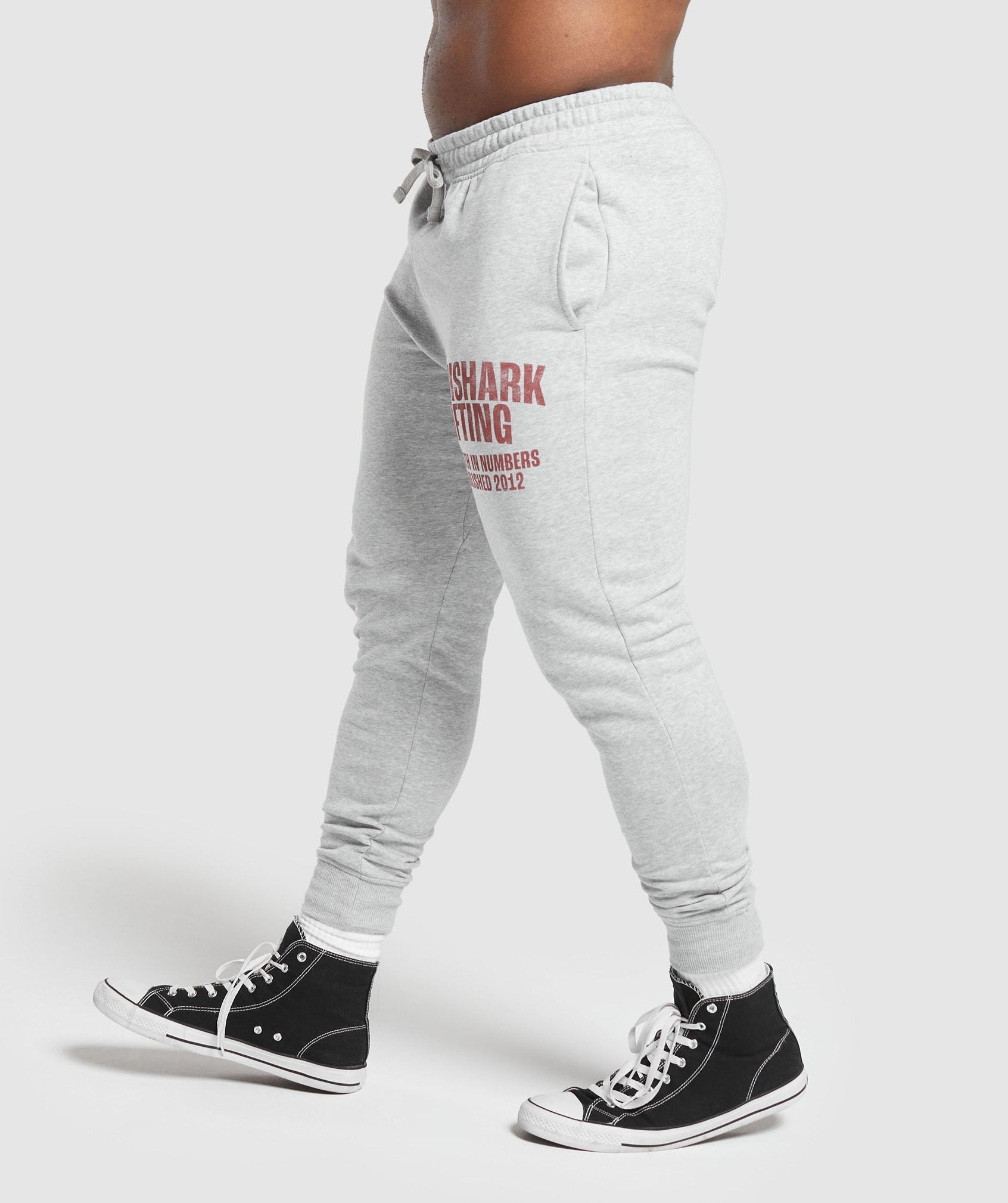 Lifting Joggers in Light Grey Core Marl - view 3