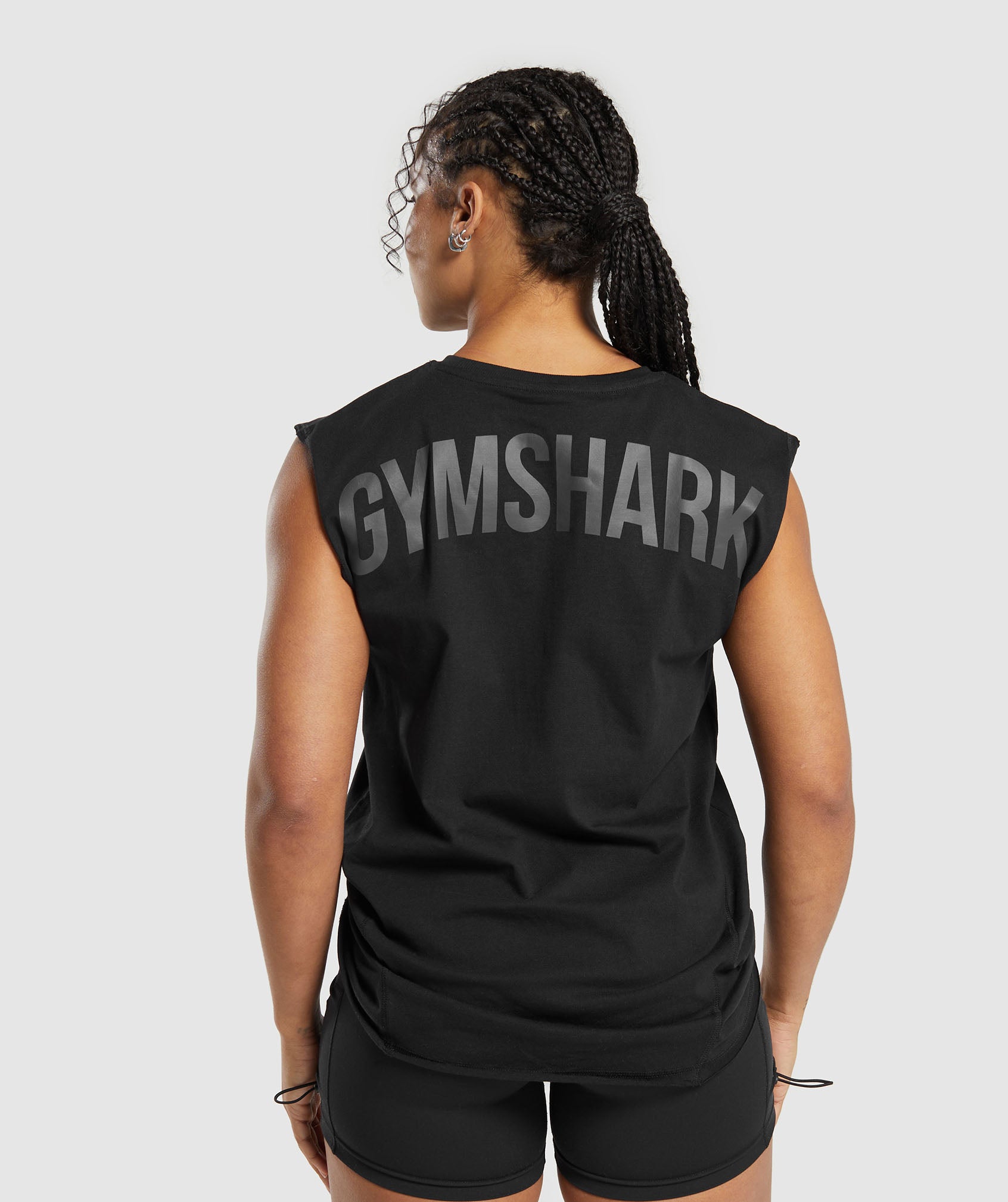 Gymshark Everyday Halter Neck Ribbon Tank - Black