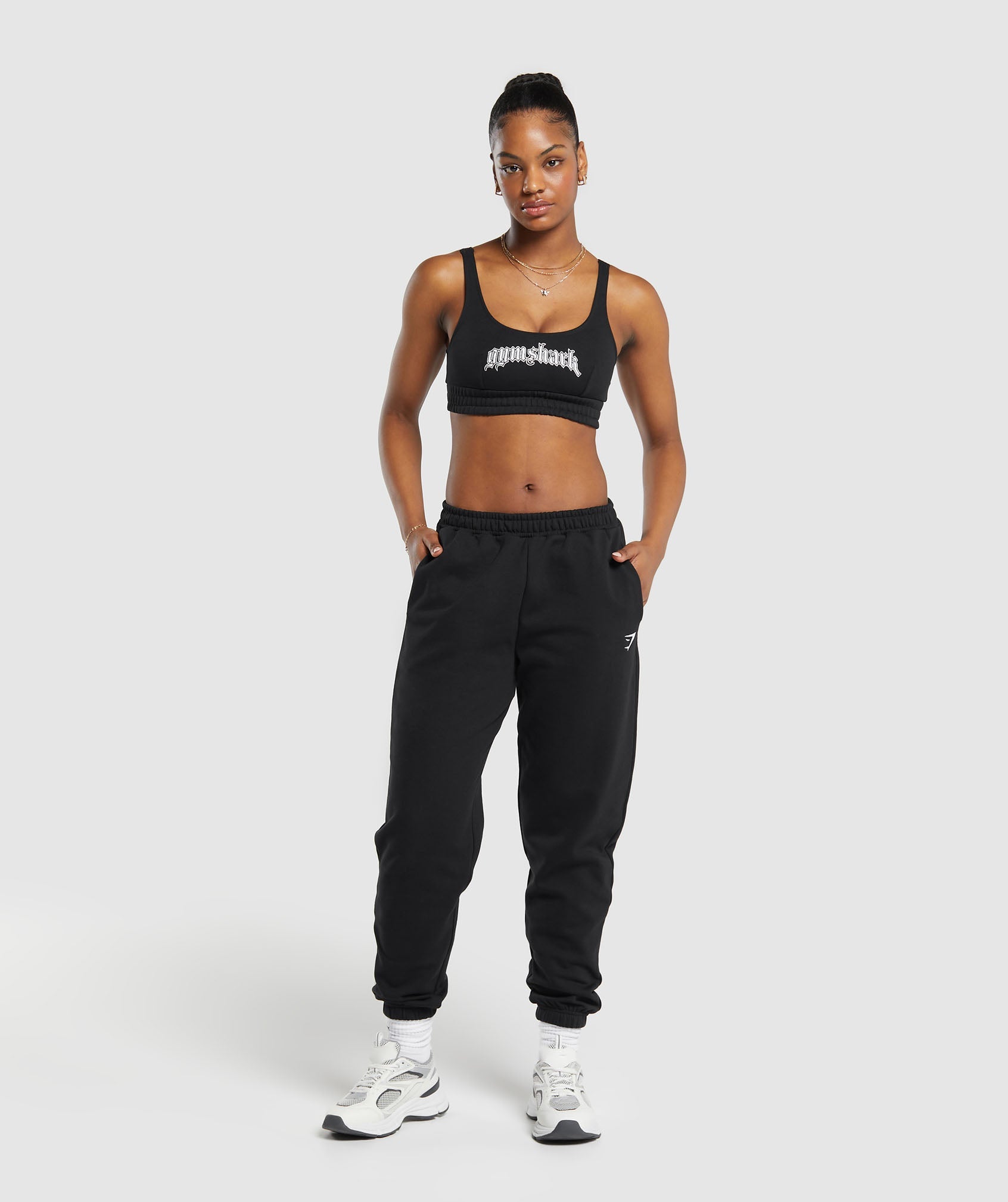 Heavy Flex Sweatshirt Bralette in Black - view 4