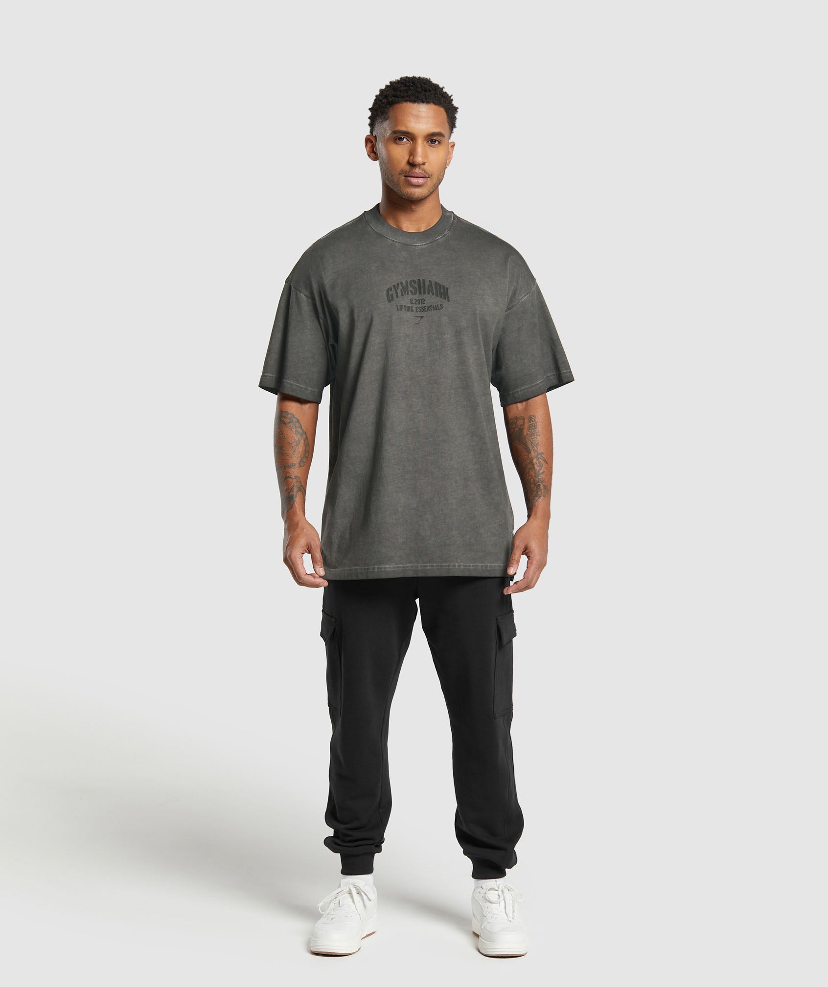 Heavyweight Washed T-Shirt in Black - view 4
