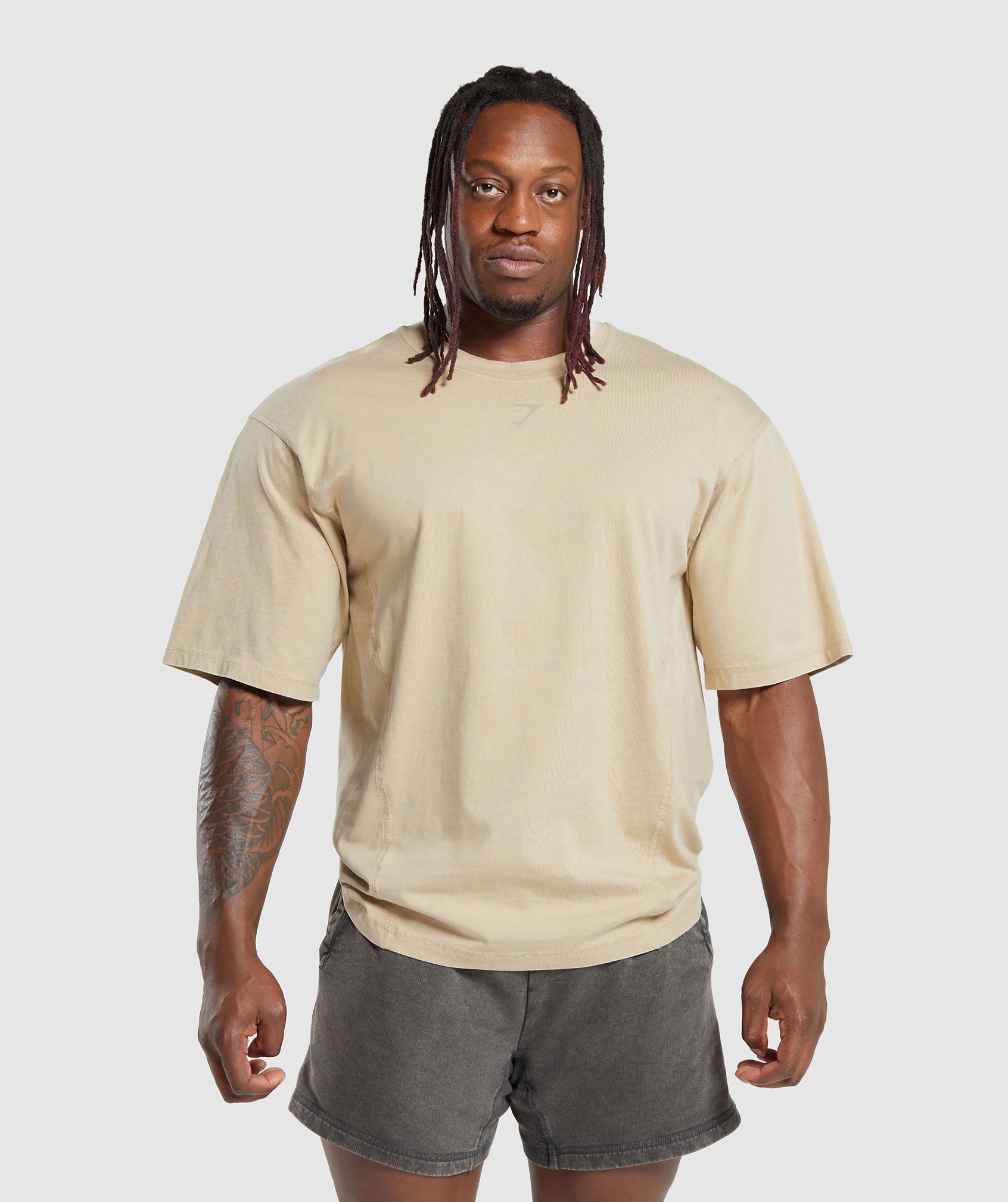 Heritage Washed T-Shirt in Desert Beige - view 2