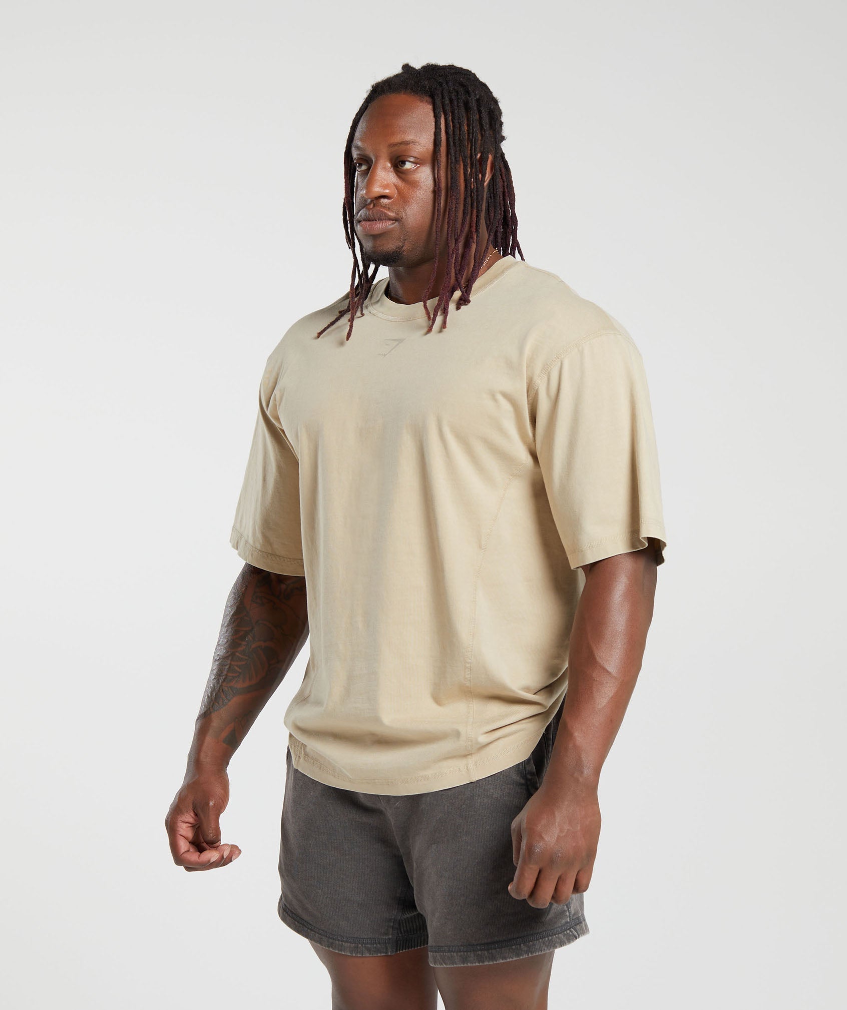 Heritage Washed T-Shirt in Desert Beige - view 3