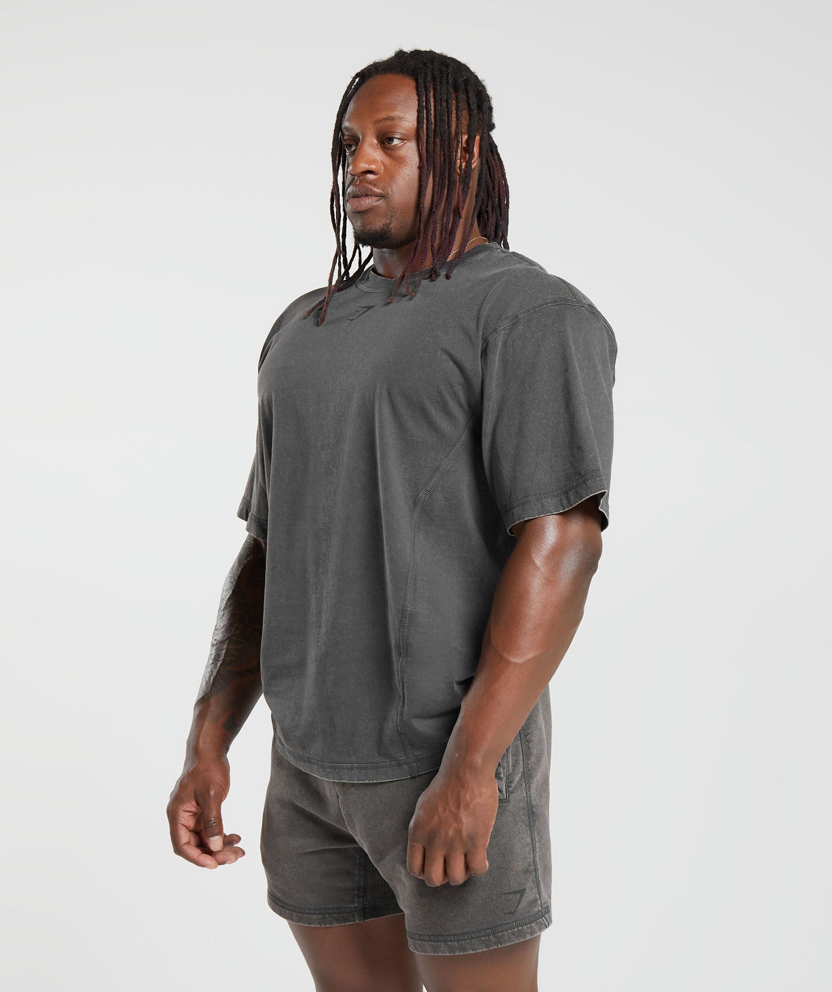 Heritage Washed T-Shirt in Onyx Grey - view 3