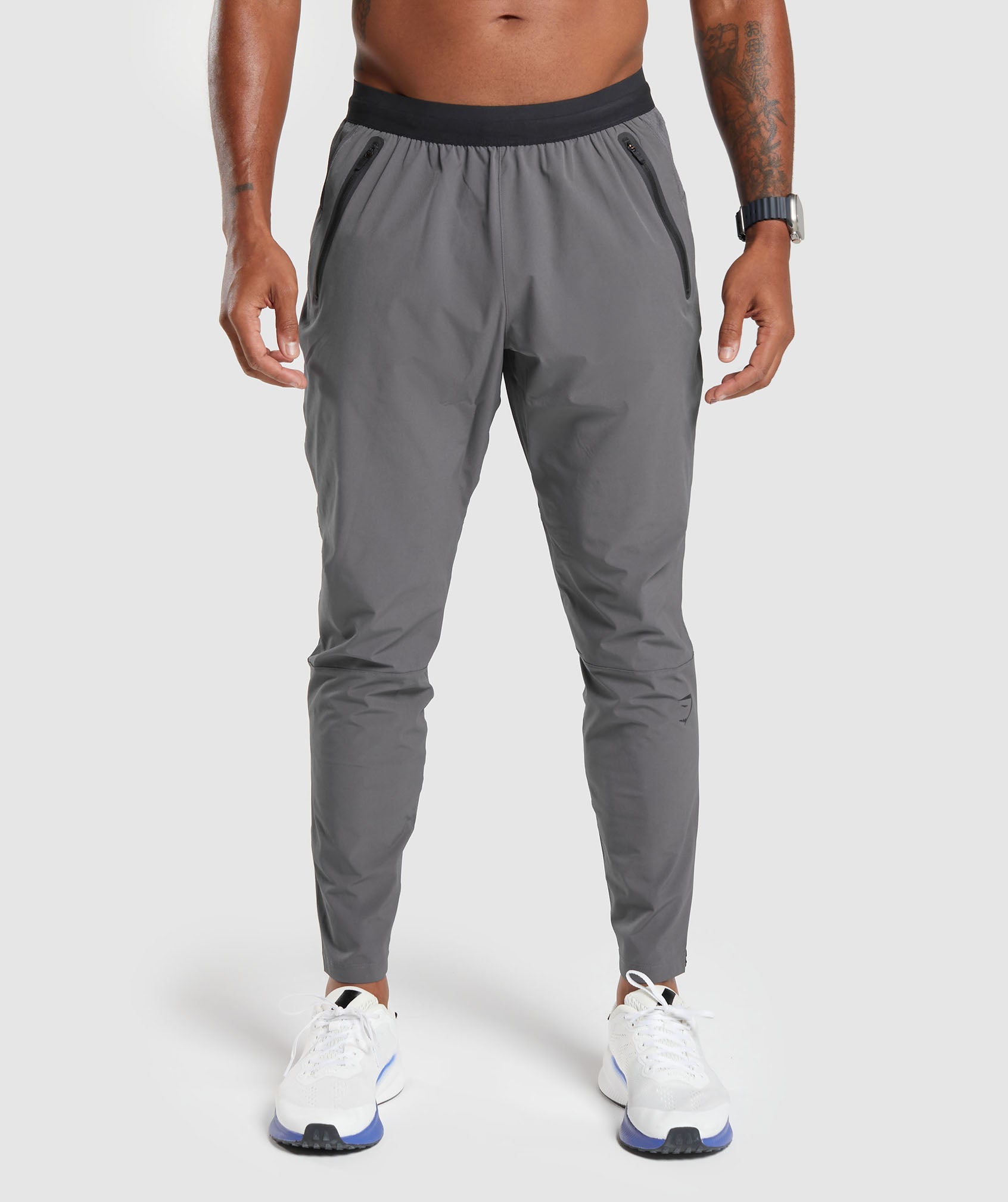 Hybrid Woven Joggers in Silhouette Grey - view 1