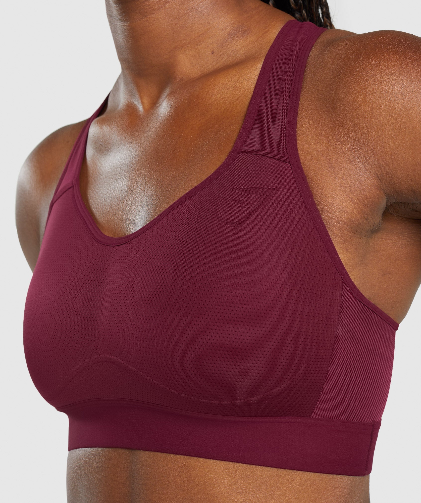 Lightweight High Support Sports Bra in Plum Pink - view 5