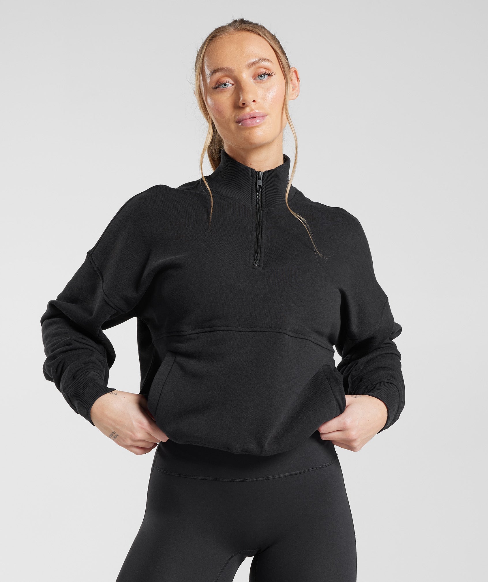 Legacy 1/4 Zip Sweatshirt in Black - view 1