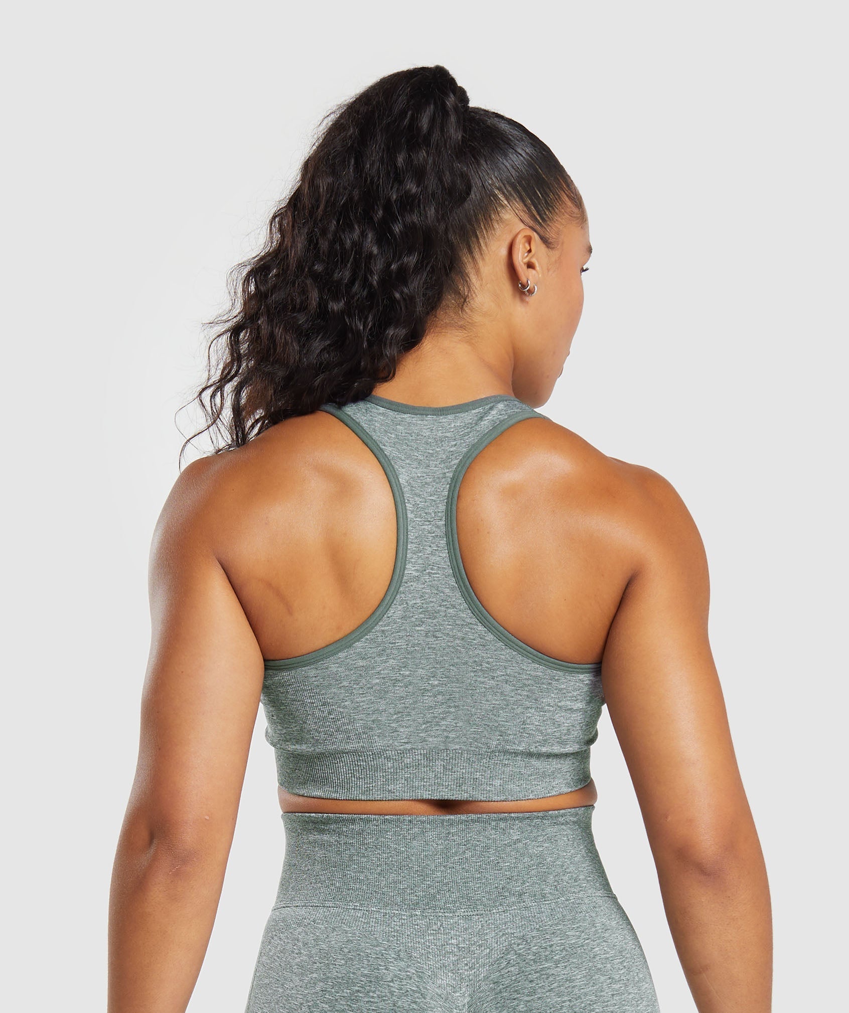Lift Contour Seamless Sports Bra in Slate Teal/White Marl - view 3