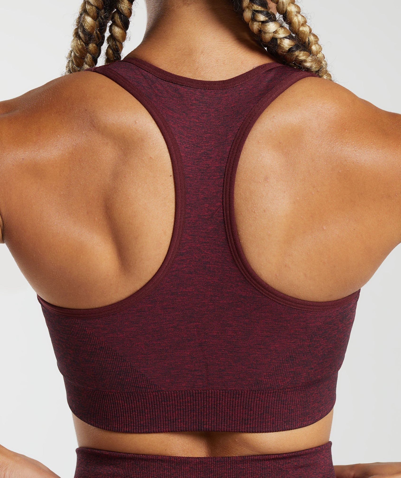 Lift Contour Seamless Sports Bra in Vintage Pink/Black Marl - view 6