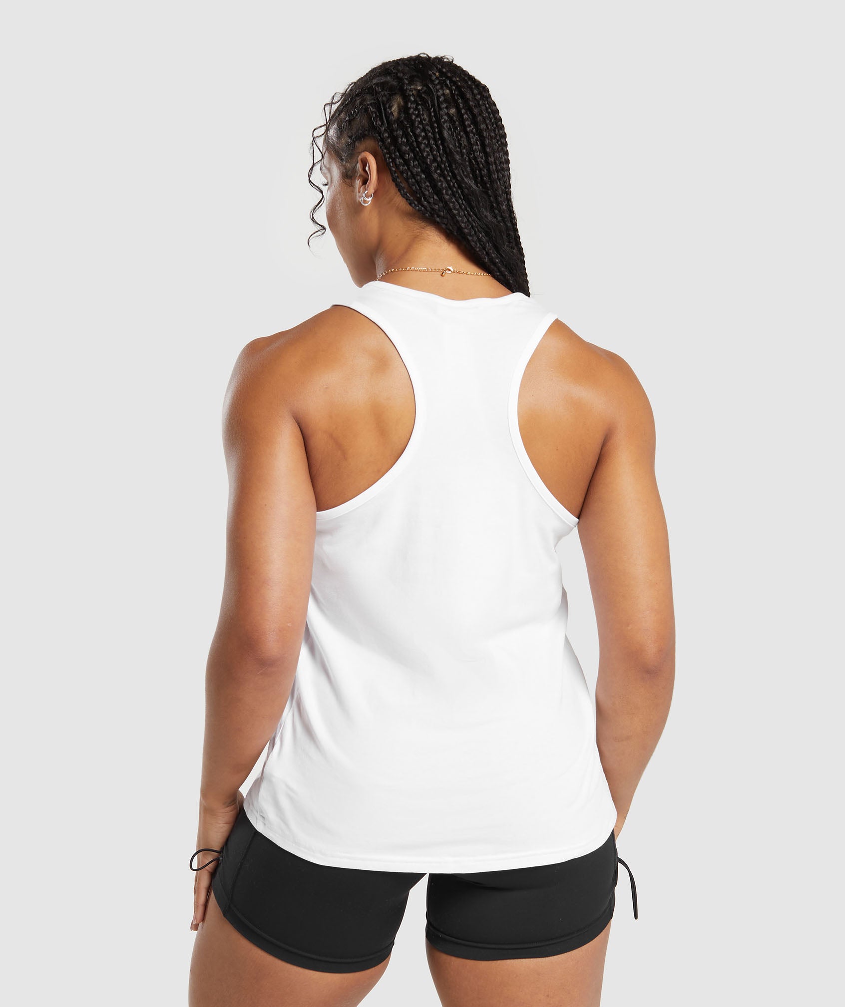 Training Cotton Tank in White - view 2