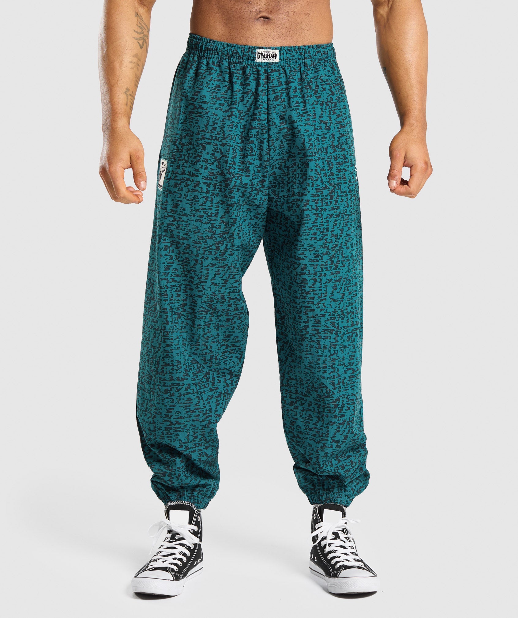 Lifting Oversized Printed Woven Joggers