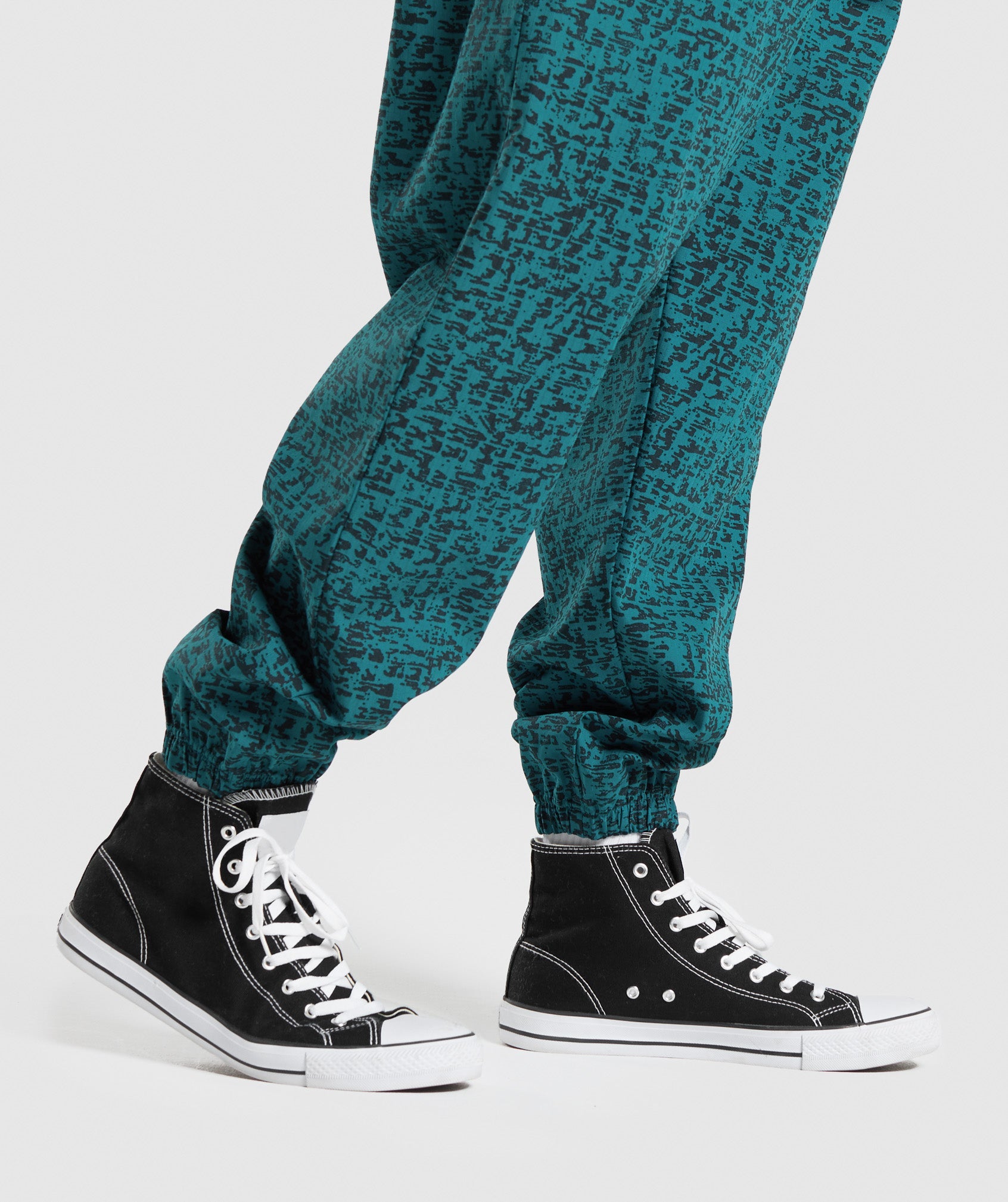 Printed Pumper Pants in Ocean Teal - view 8