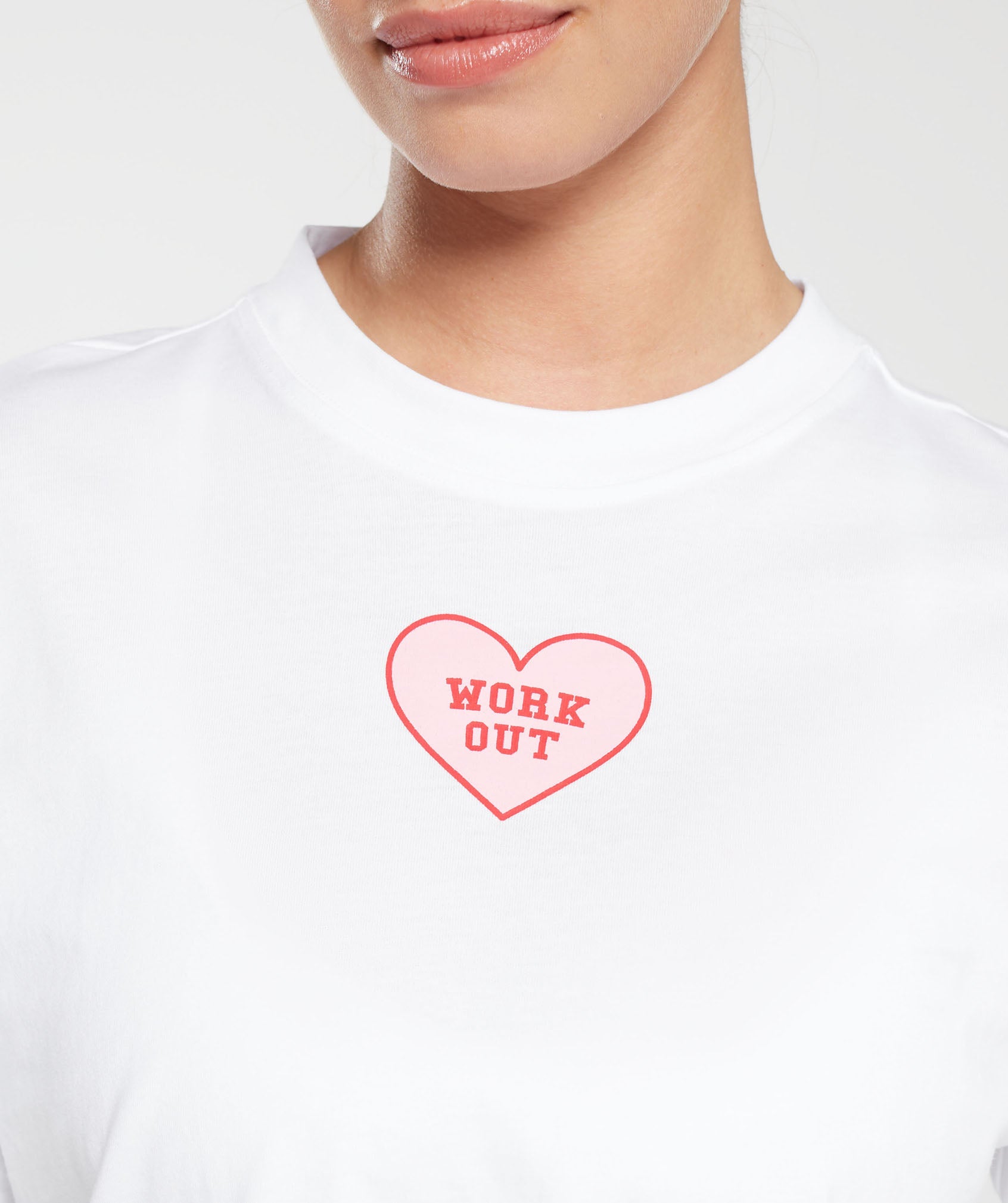 Love Hearts Oversized T-Shirt in White - view 7