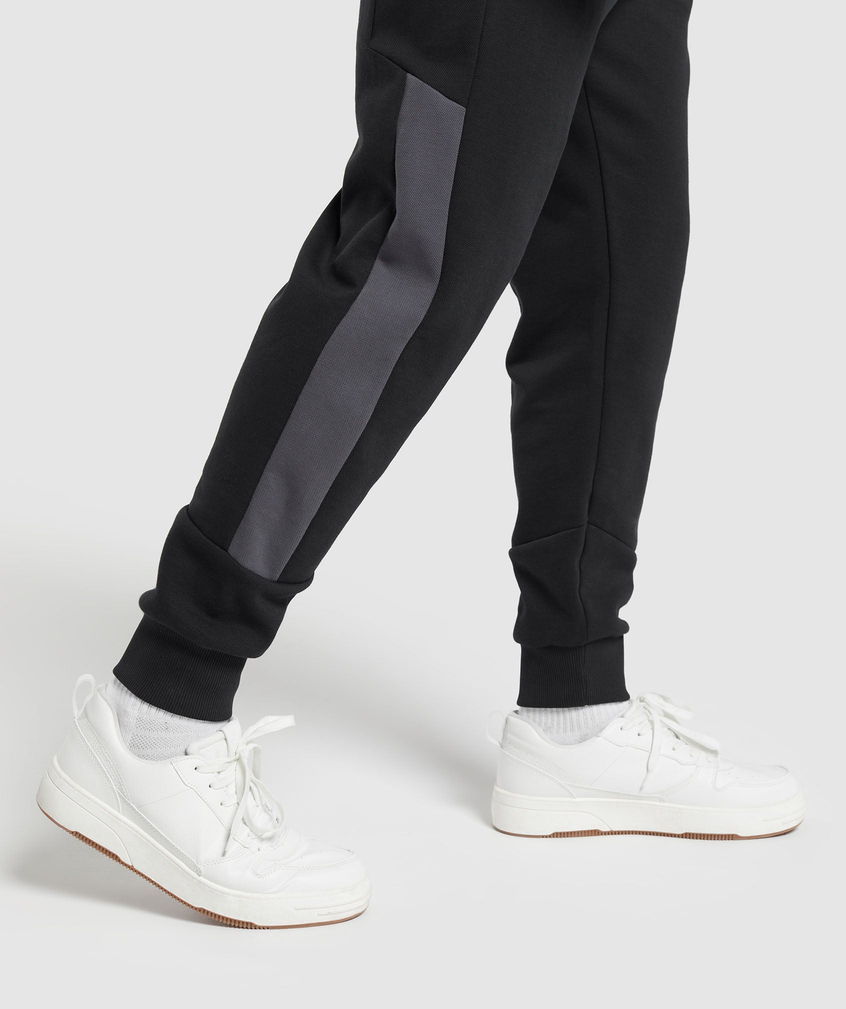 Pique Joggers in Black/Onyx Grey - view 5