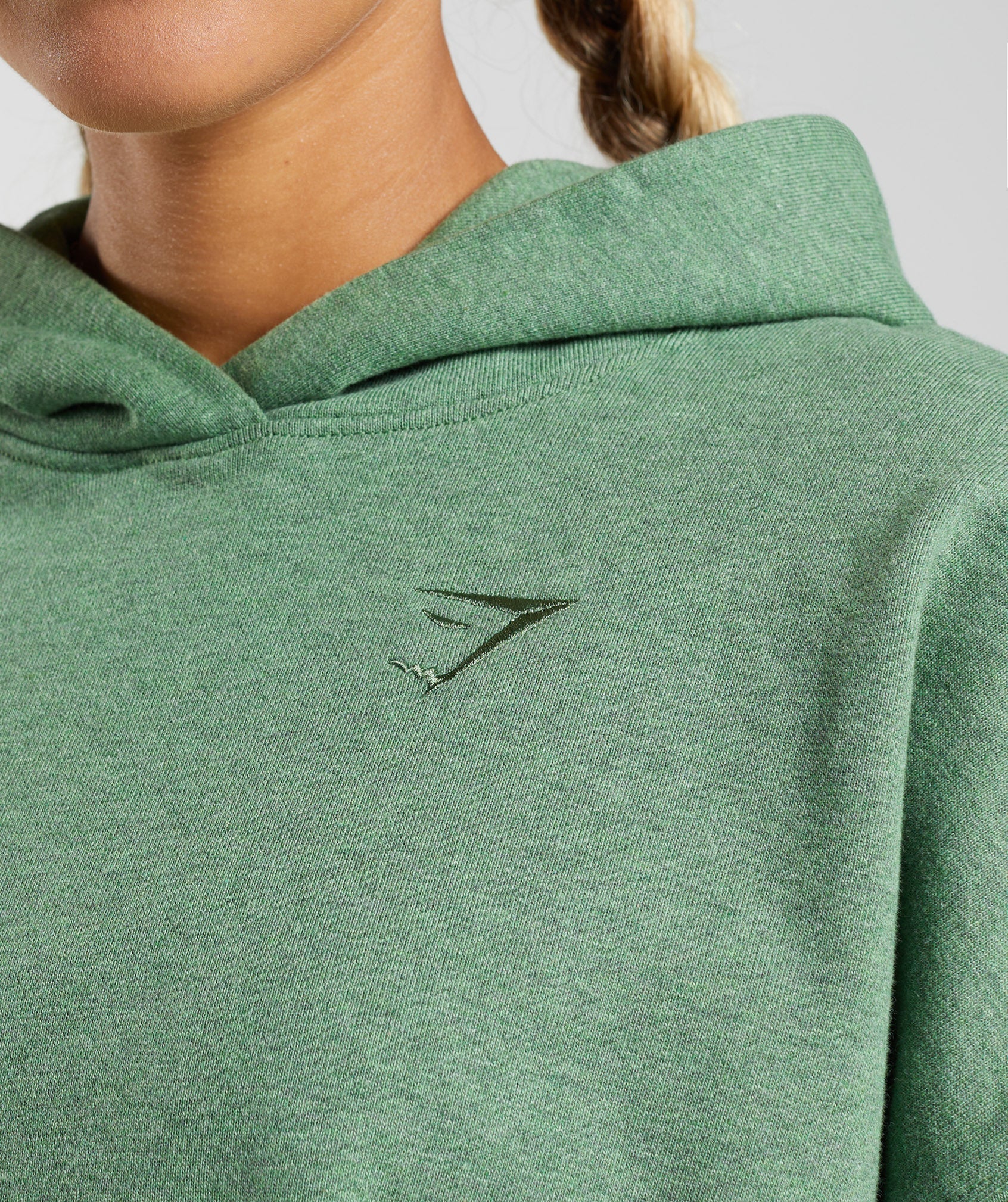 Rest Day Sweats Hoodie in Crocodile Green Marl - view 3