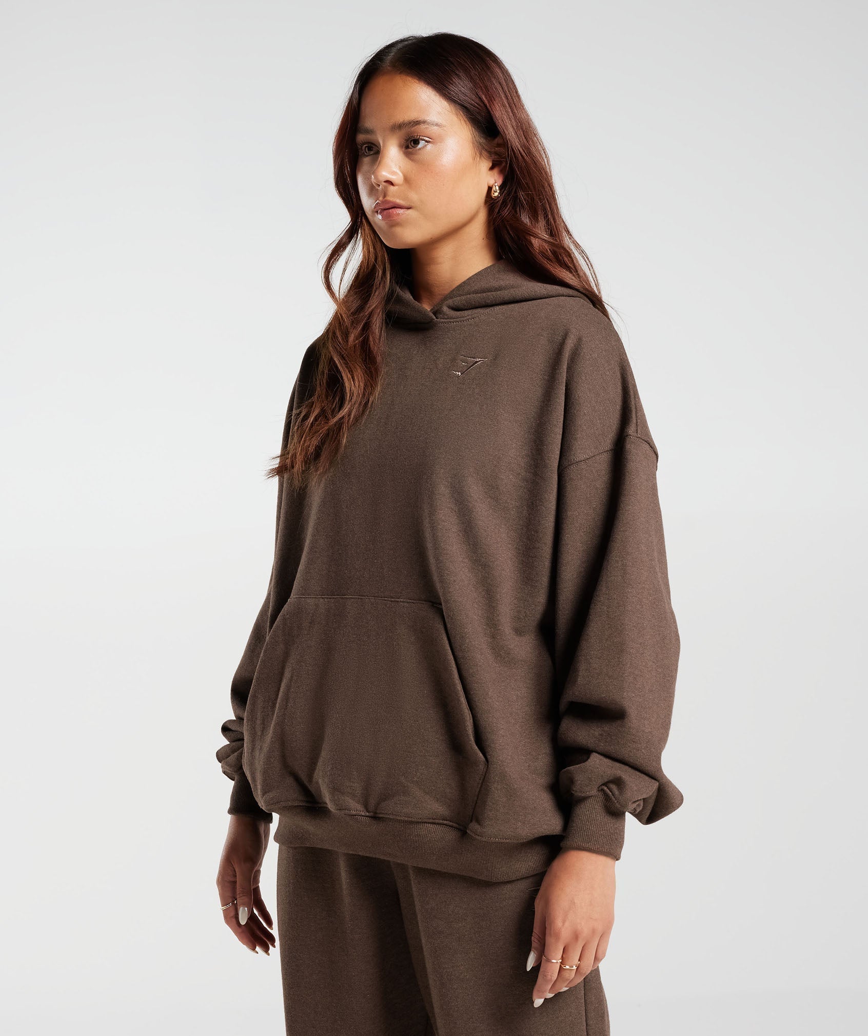 Rest Day Sweats Hoodie in Cozy Brown Marl - view 3