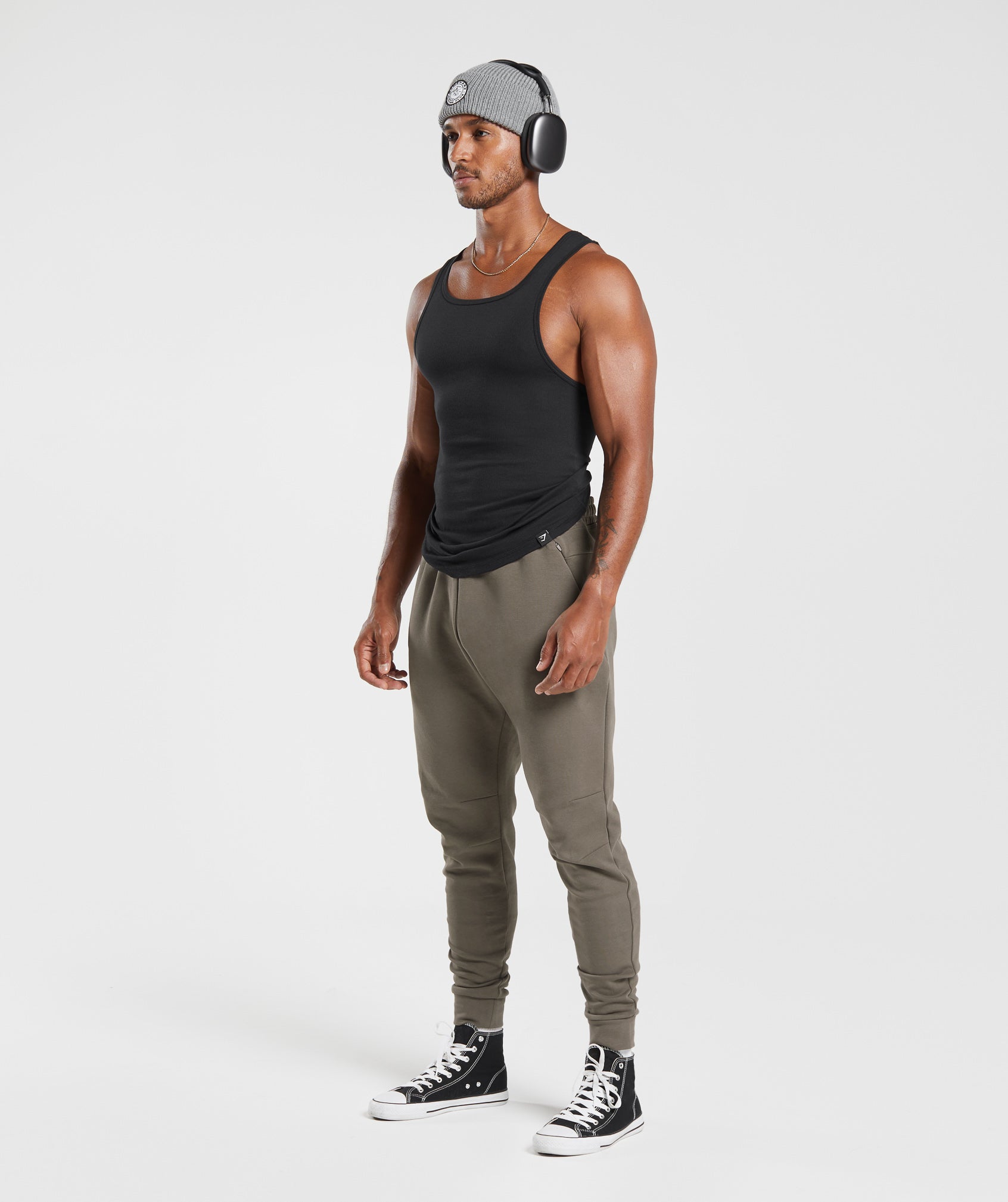 Rest Day Knit Joggers in Camo Brown - view 4