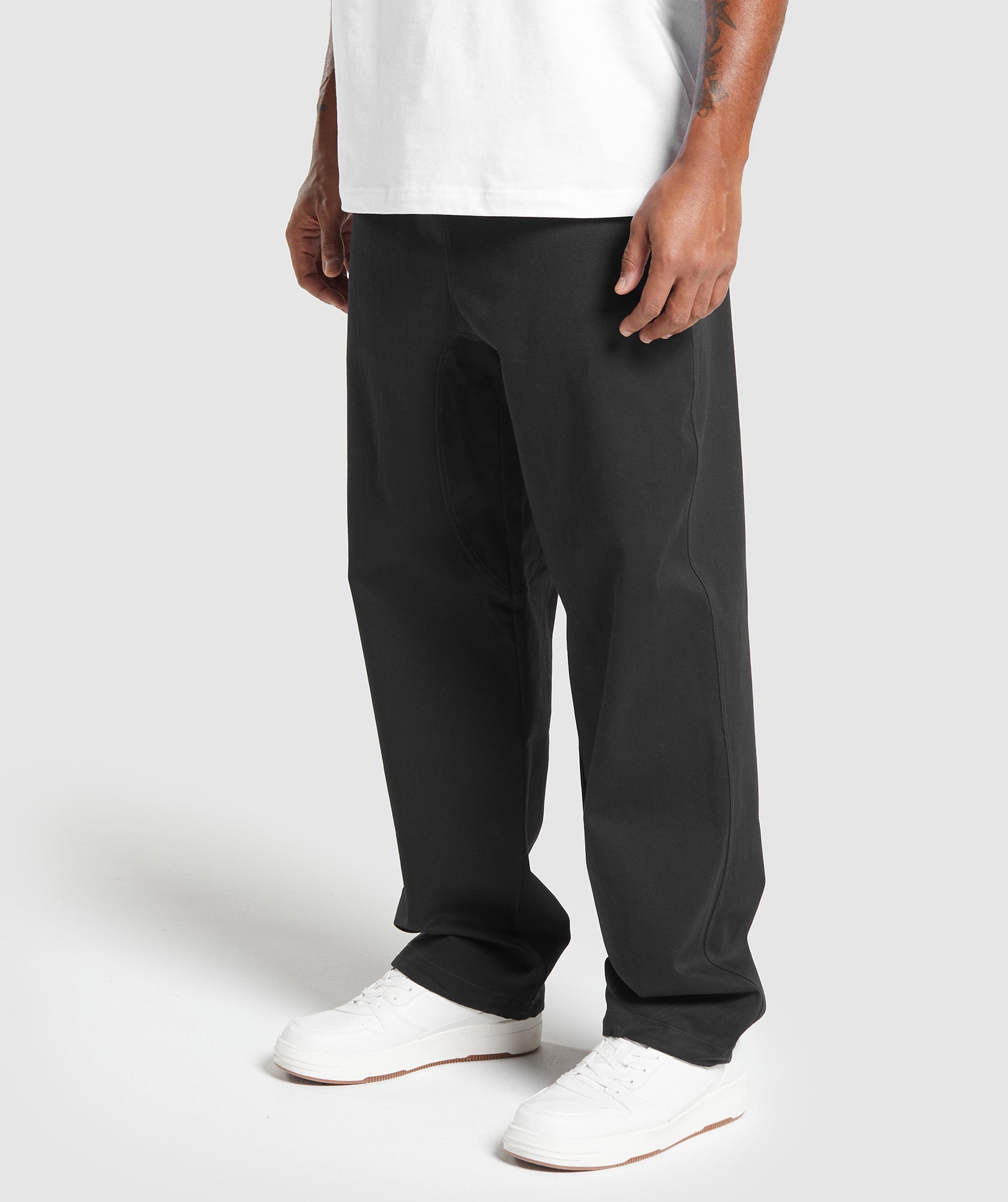 Rest Day Woven Oversized Joggers in Black - view 3