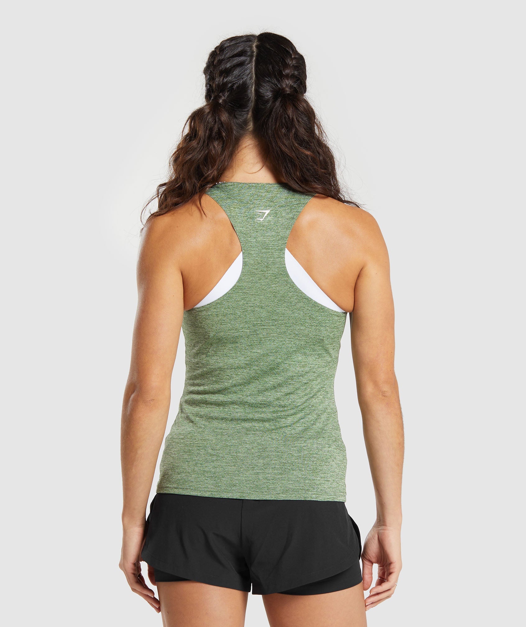 Running Tank in Force Green/Faded Green Marl - view 2