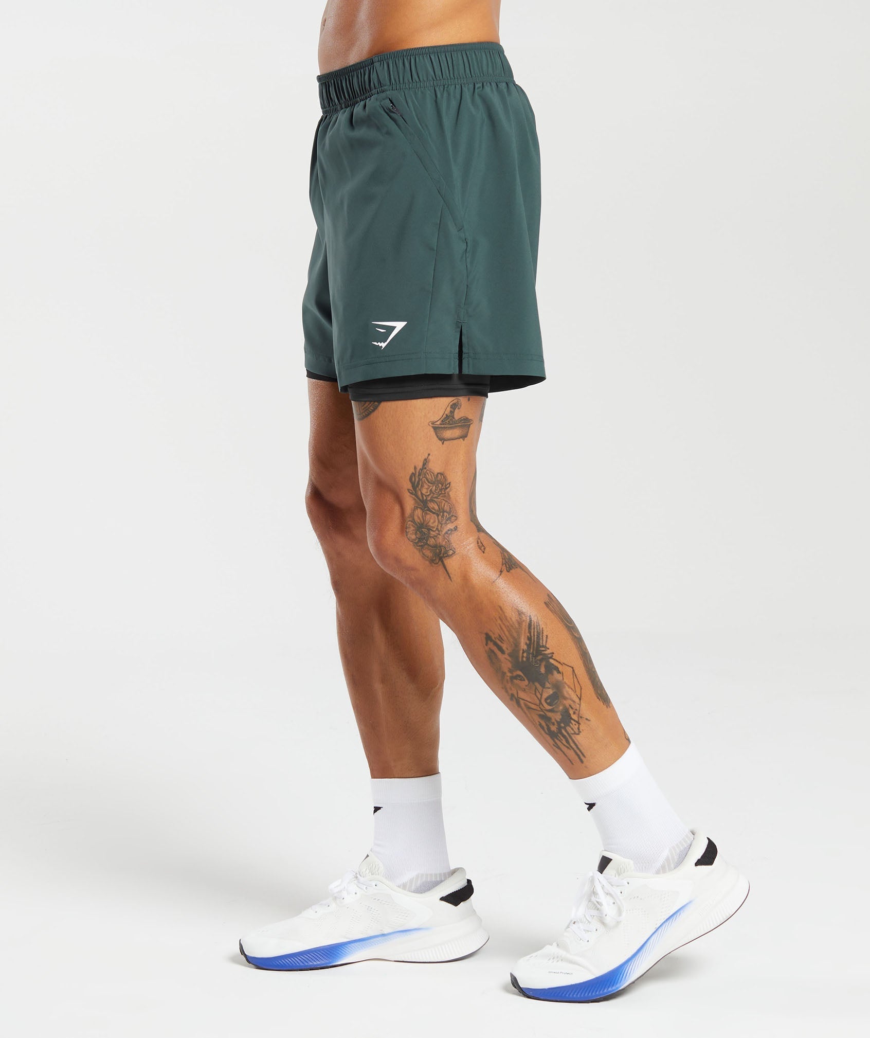 Sport 5" 2 in 1  Shorts in Fog  Green/Black - view 3