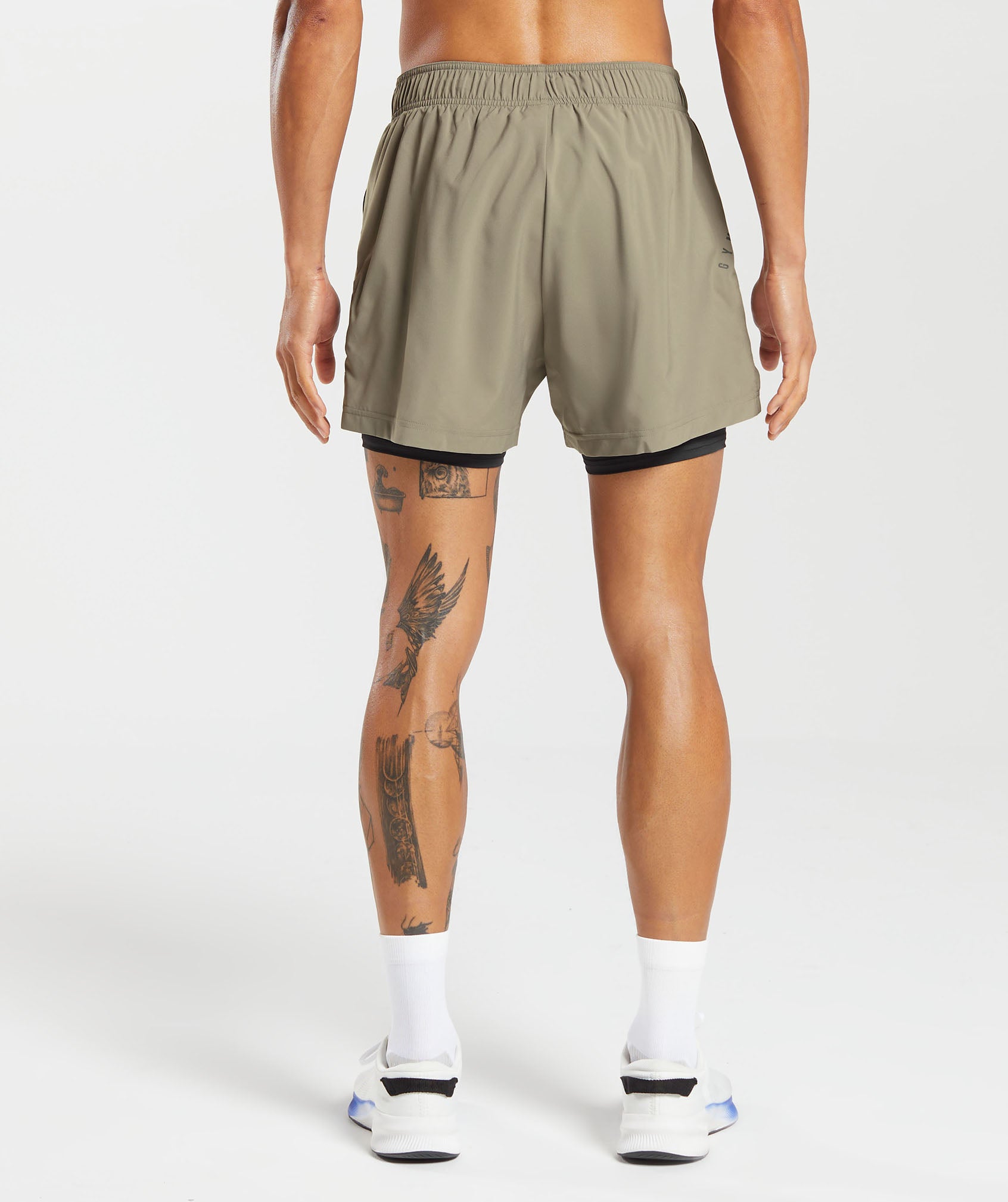 Sport 5" 2 in 1 Shorts in Linen Brown/Black - view 2