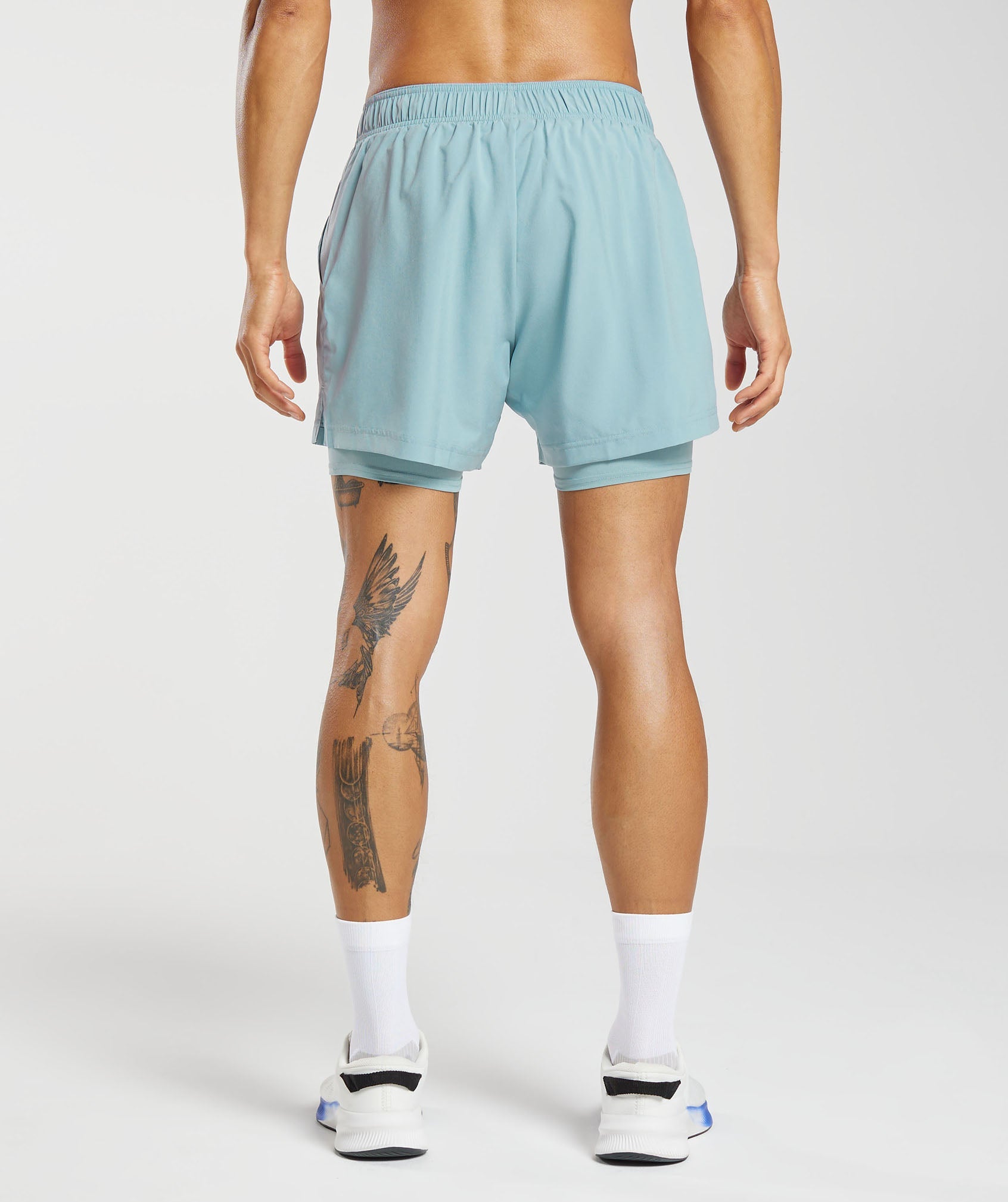 Sport 5" 2 in 1 Shorts in Salt Blue/Salt Blue - view 2