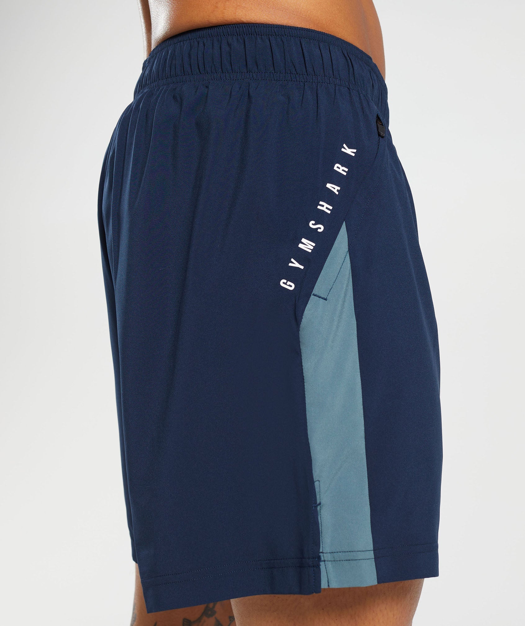 Sport  7" Shorts in Navy/Denim Teal - view 5