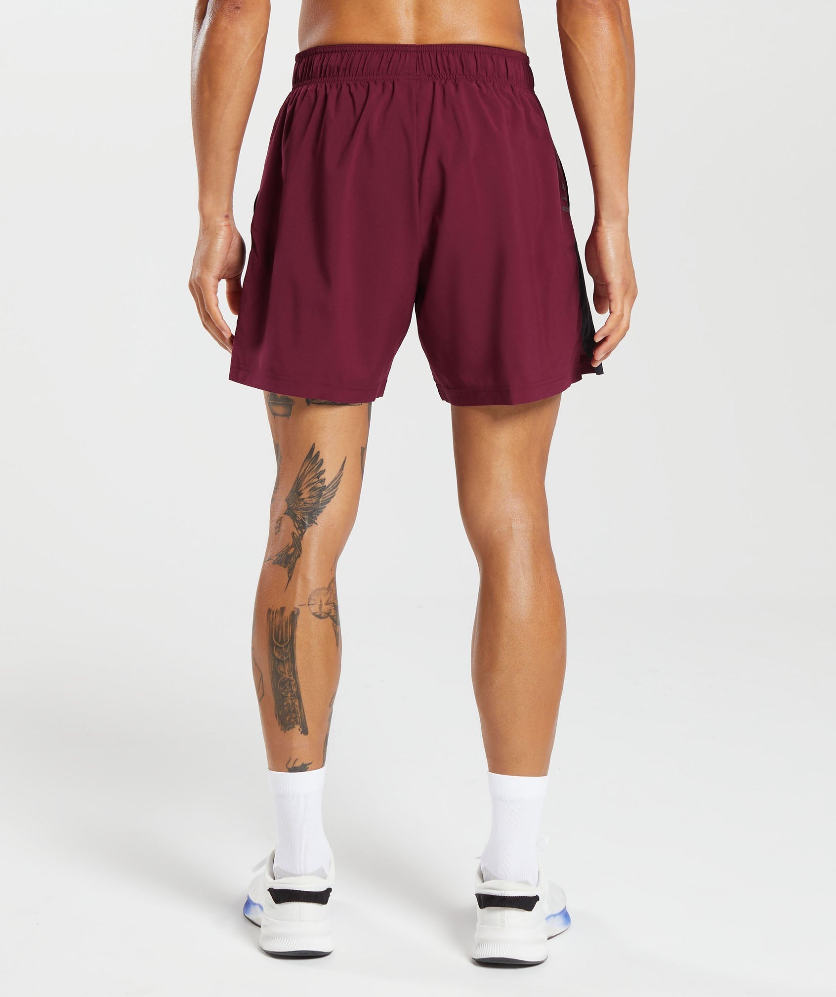 Sport  7" Shorts in Plum Pink/Black - view 2