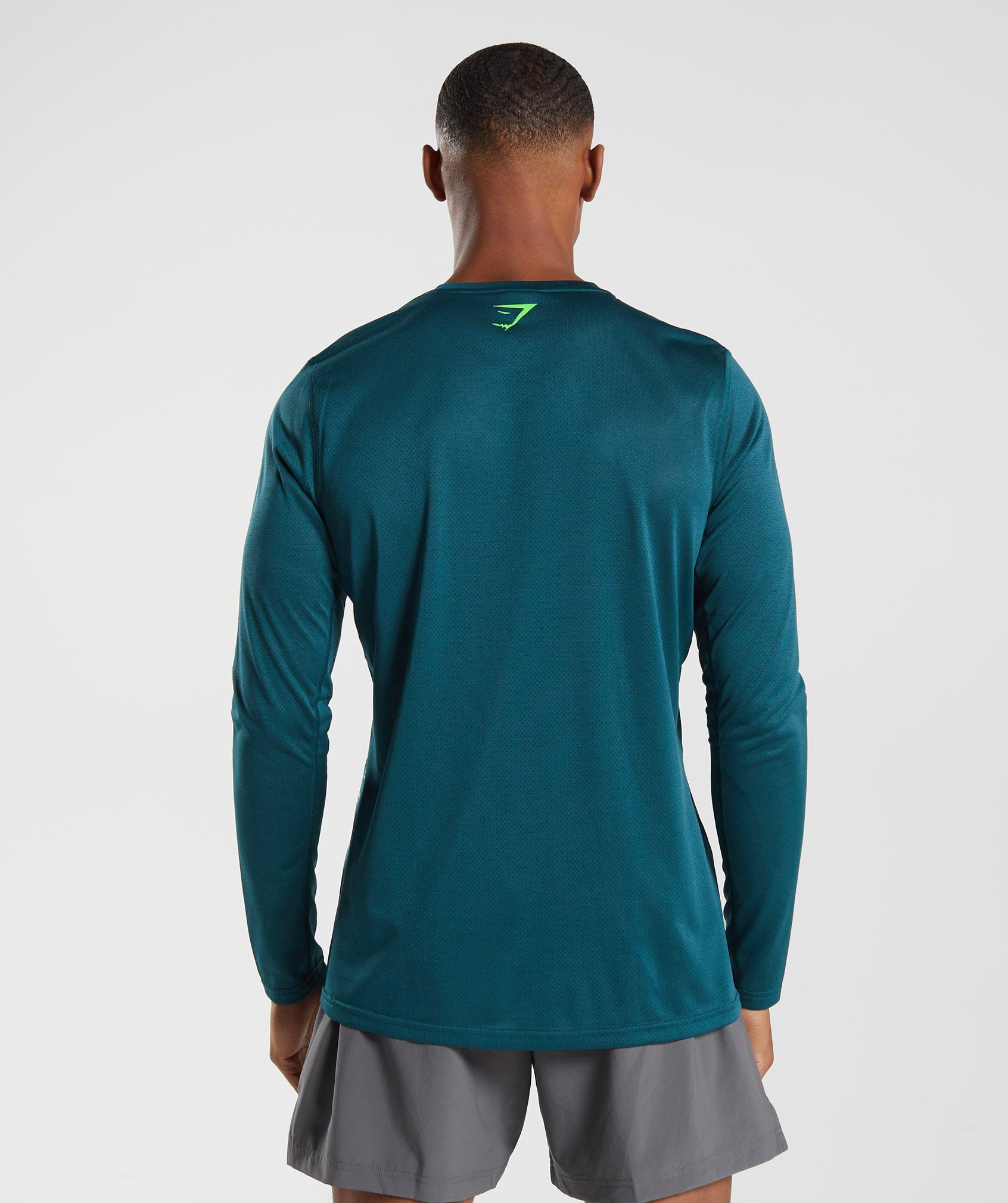 Sport Long Sleeve T-Shirt in Winter Teal/Black Marl - view 2