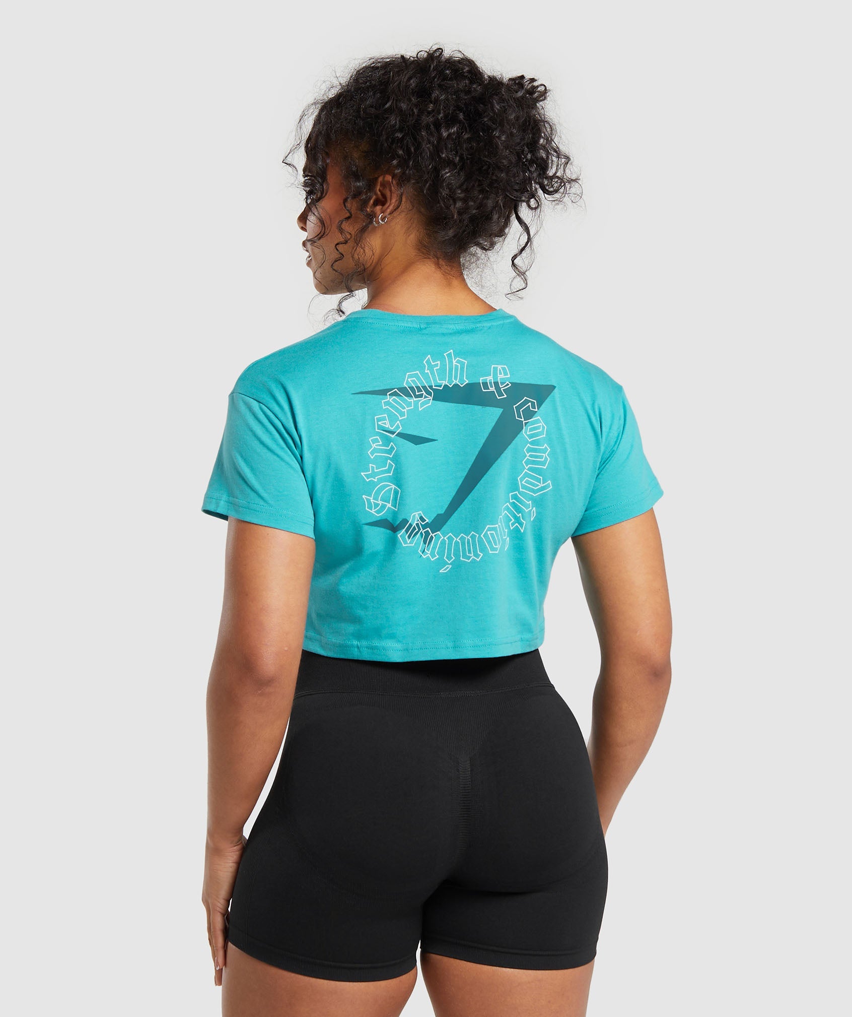 Strength & Conditioning Crop Top in Artificial Teal - view 1