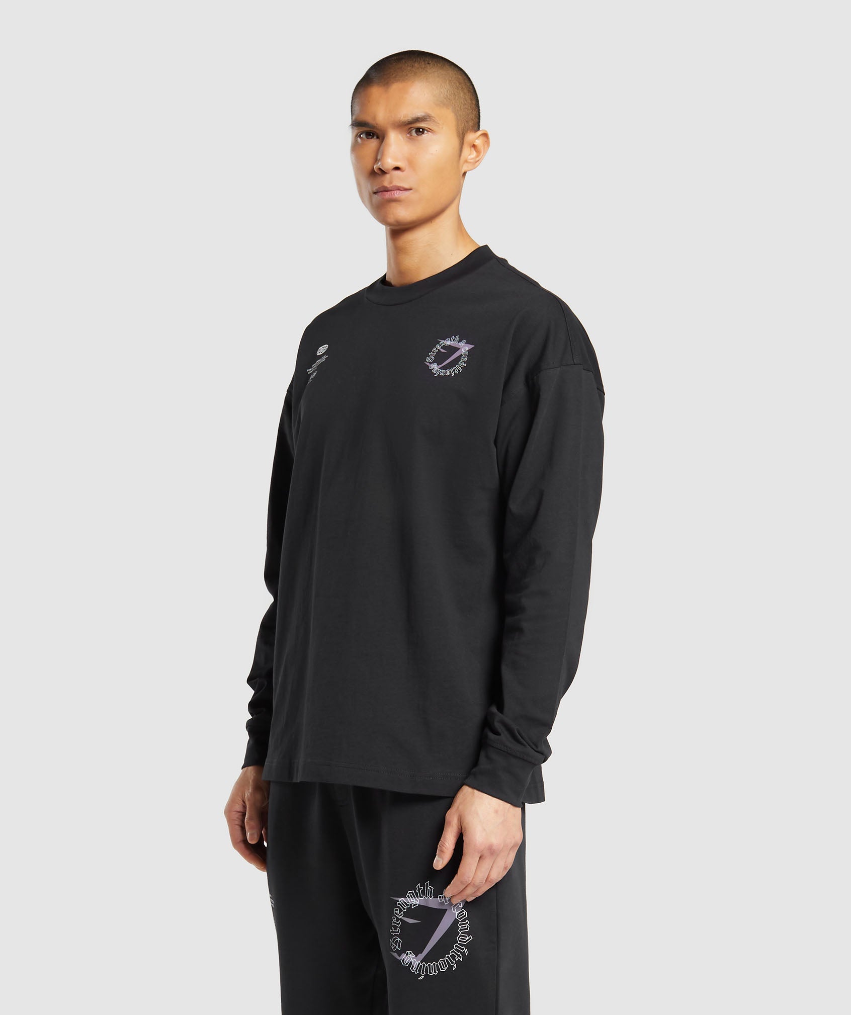 Strength and Conditioning Long Sleeve T-Shirt in Black - view 3