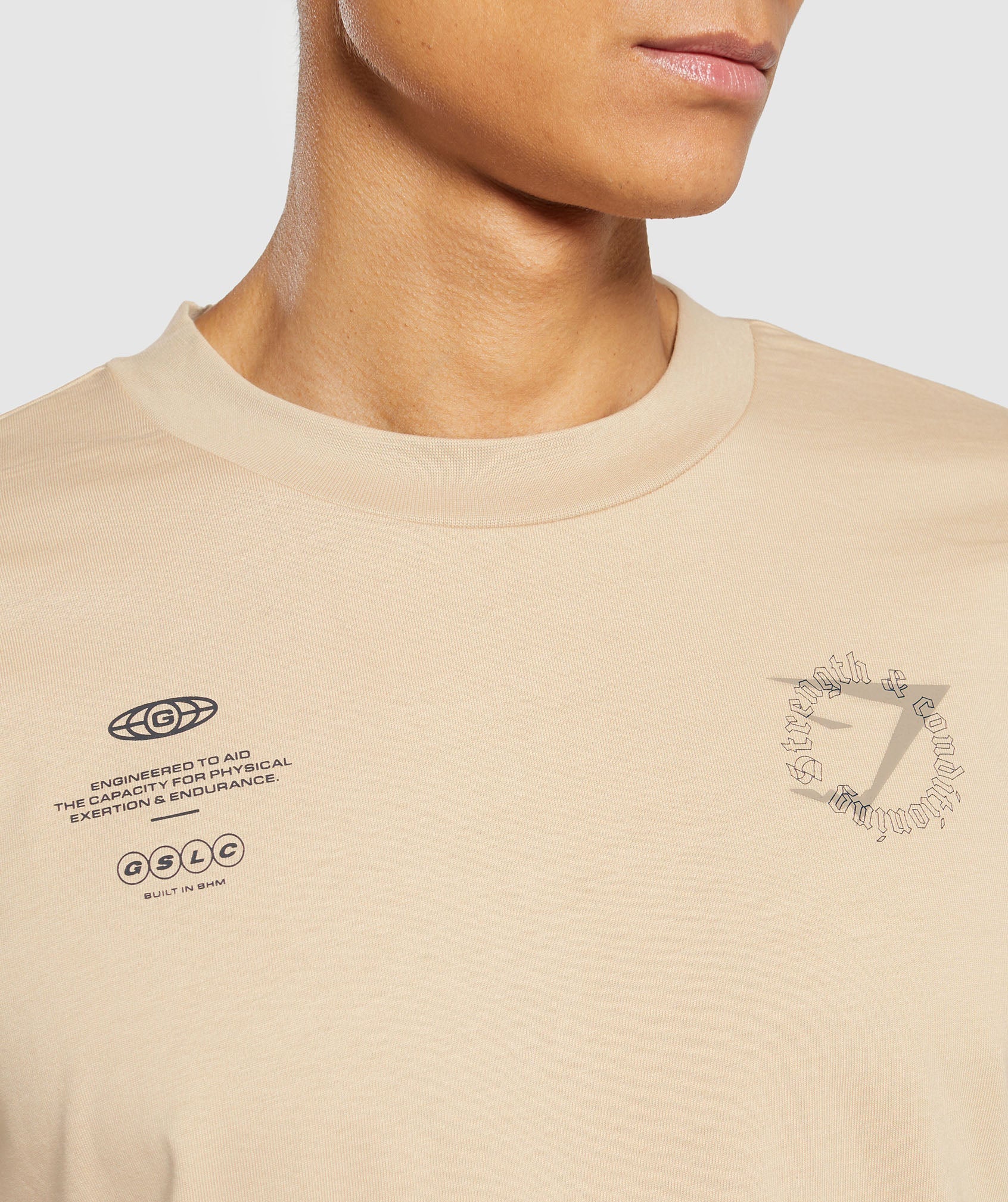 Strength and Conditioning T-Shirt in Vanilla Beige - view 6
