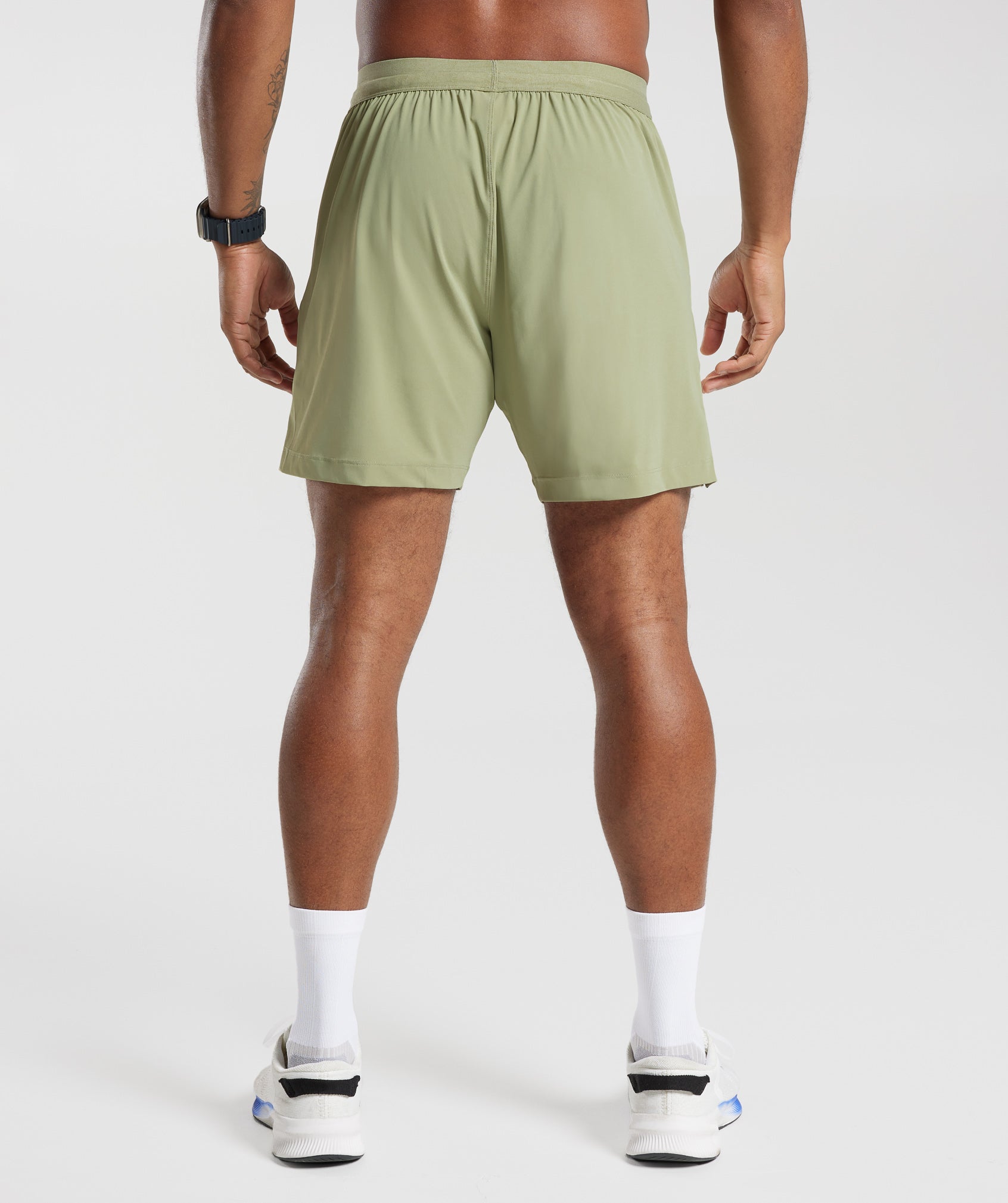 Studio 6" Shorts in Light Sage Green - view 2