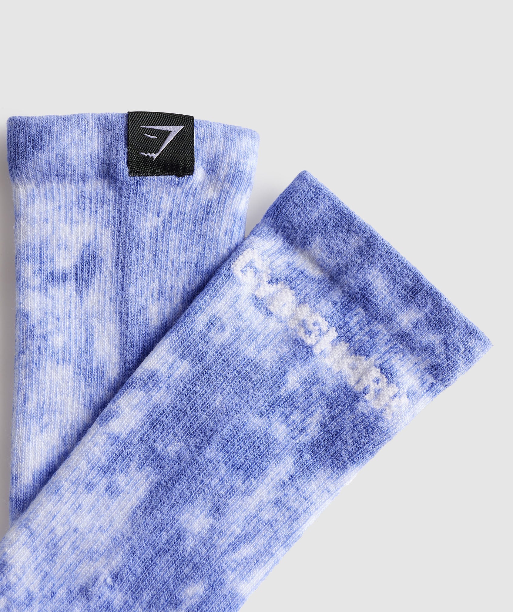 Summer Tie Dye Crew Socks in Wave Blue - view 2