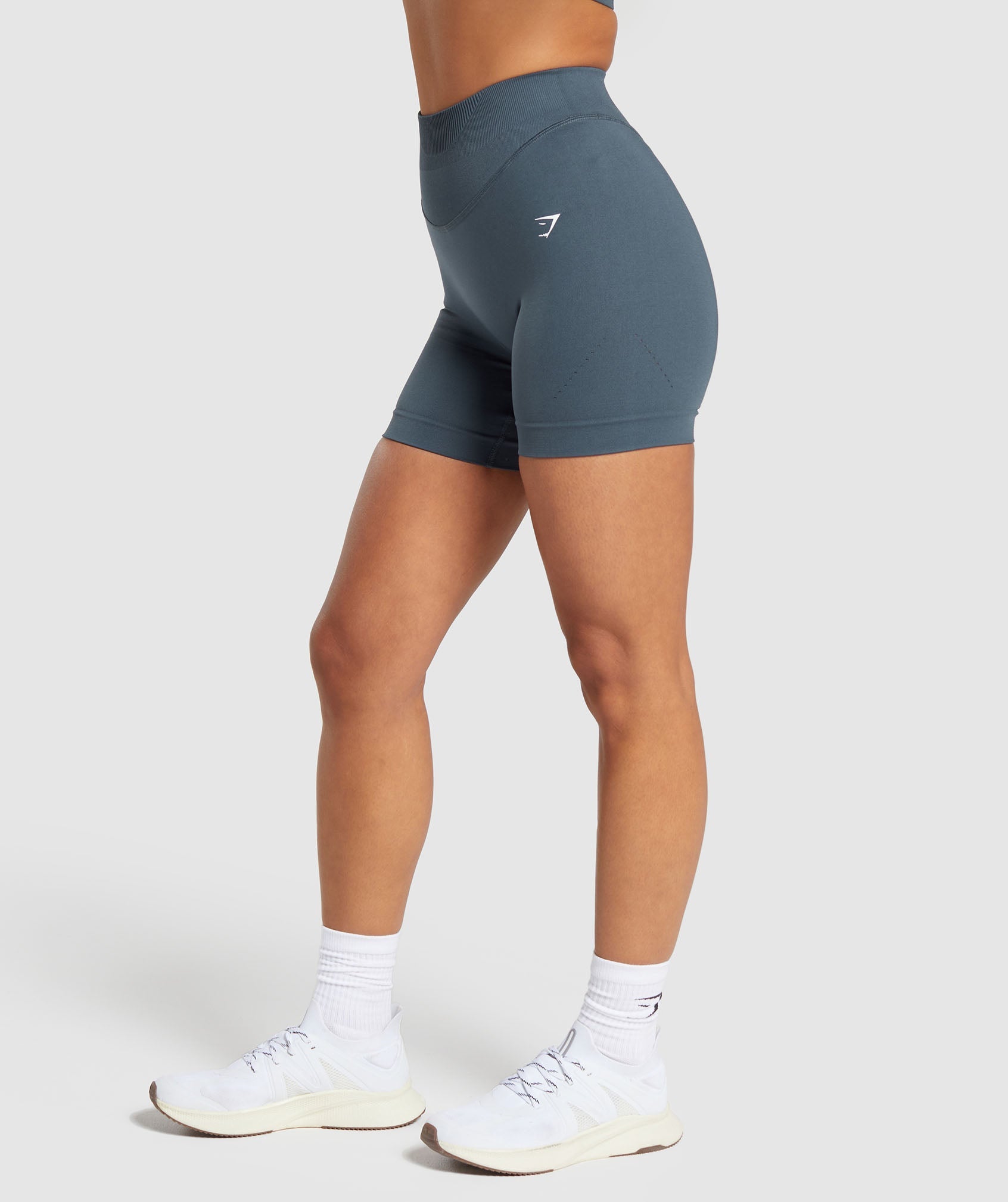 Sweat Seamless Shorts in Titanium Blue - view 3