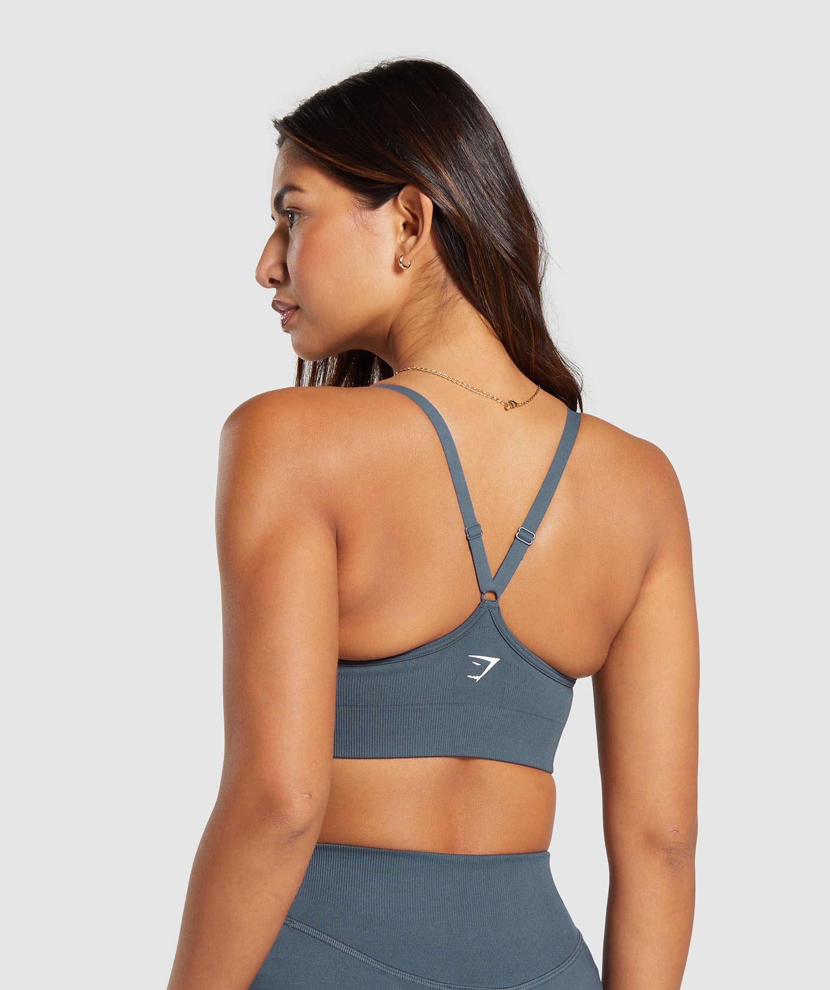 Sweat Seamless Sports Bra 2.0 in Titanium Blue - view 2