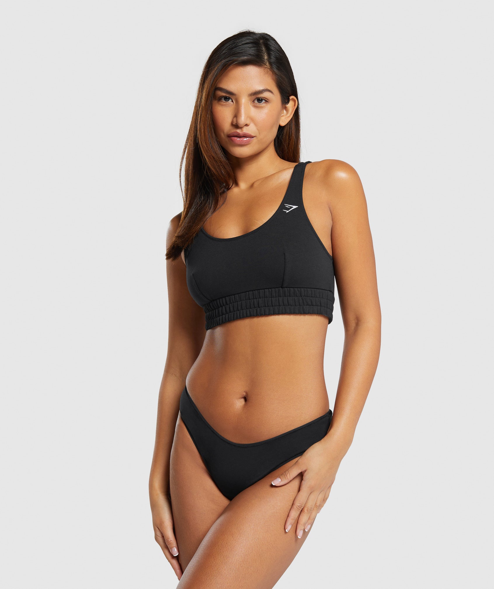 Sweatshirt Bralette in Black - view 4