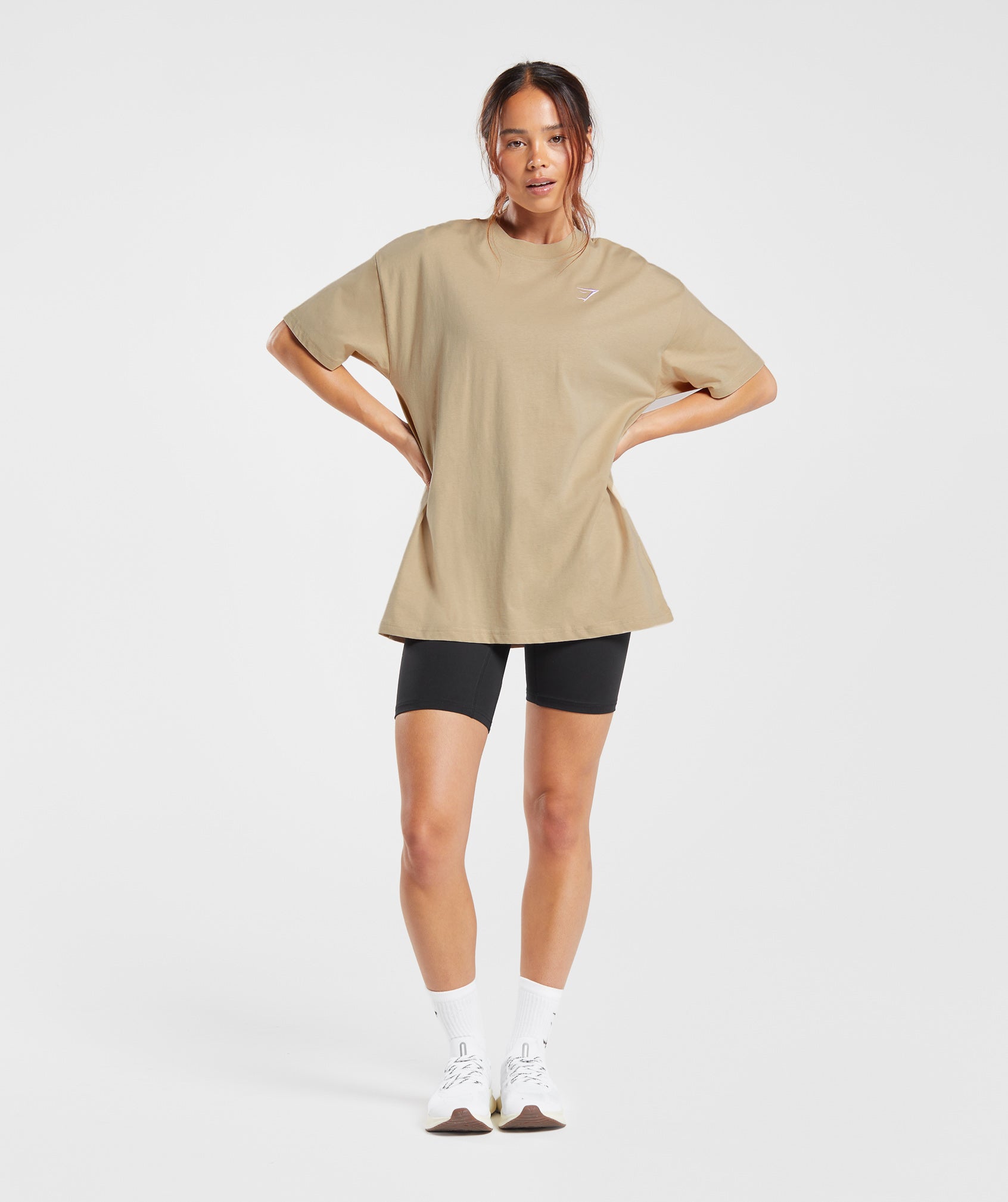 Training Oversized T-Shirt in Desert Beige - view 4