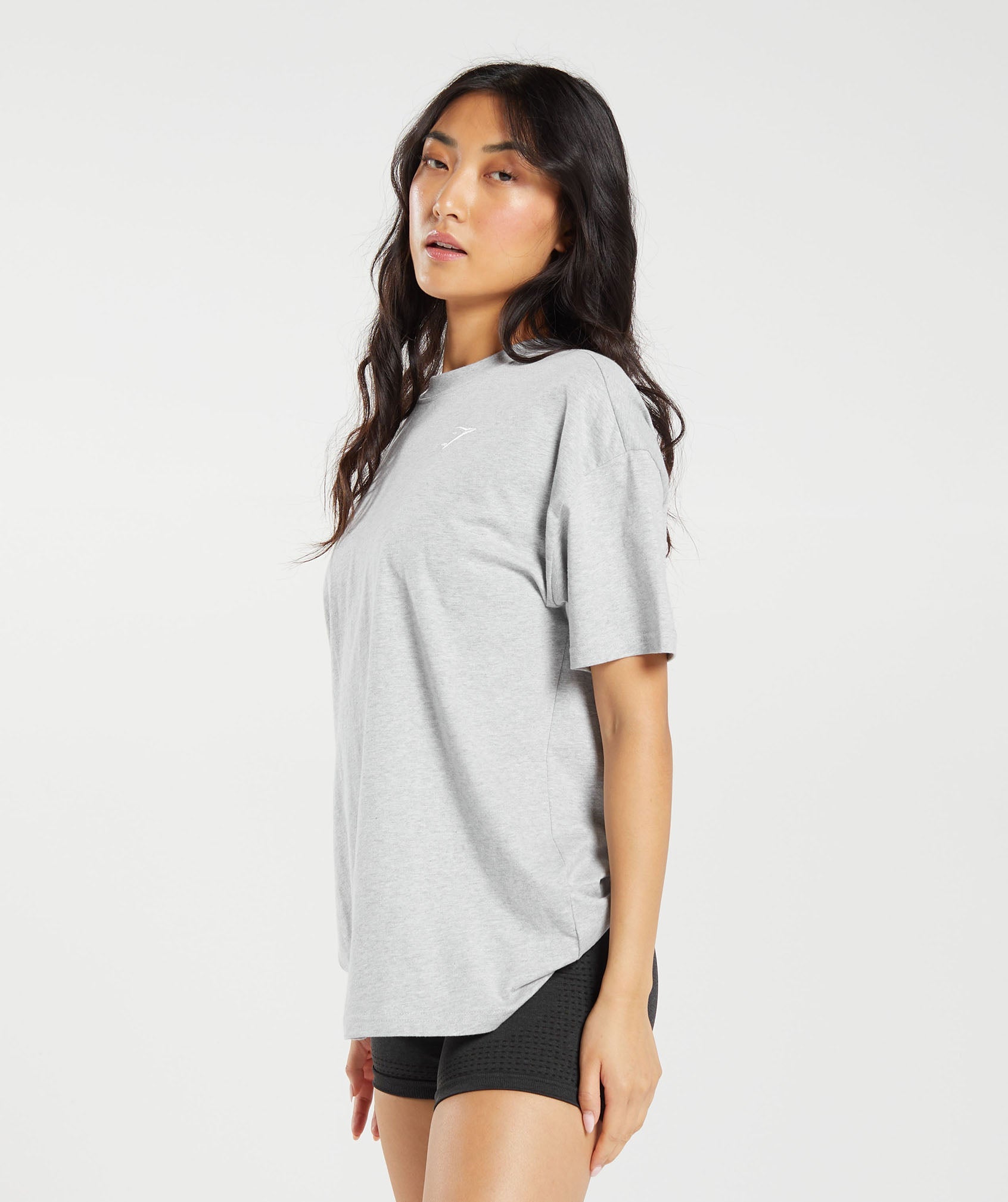 Training Oversized T-Shirt in Light Grey Marl - view 3