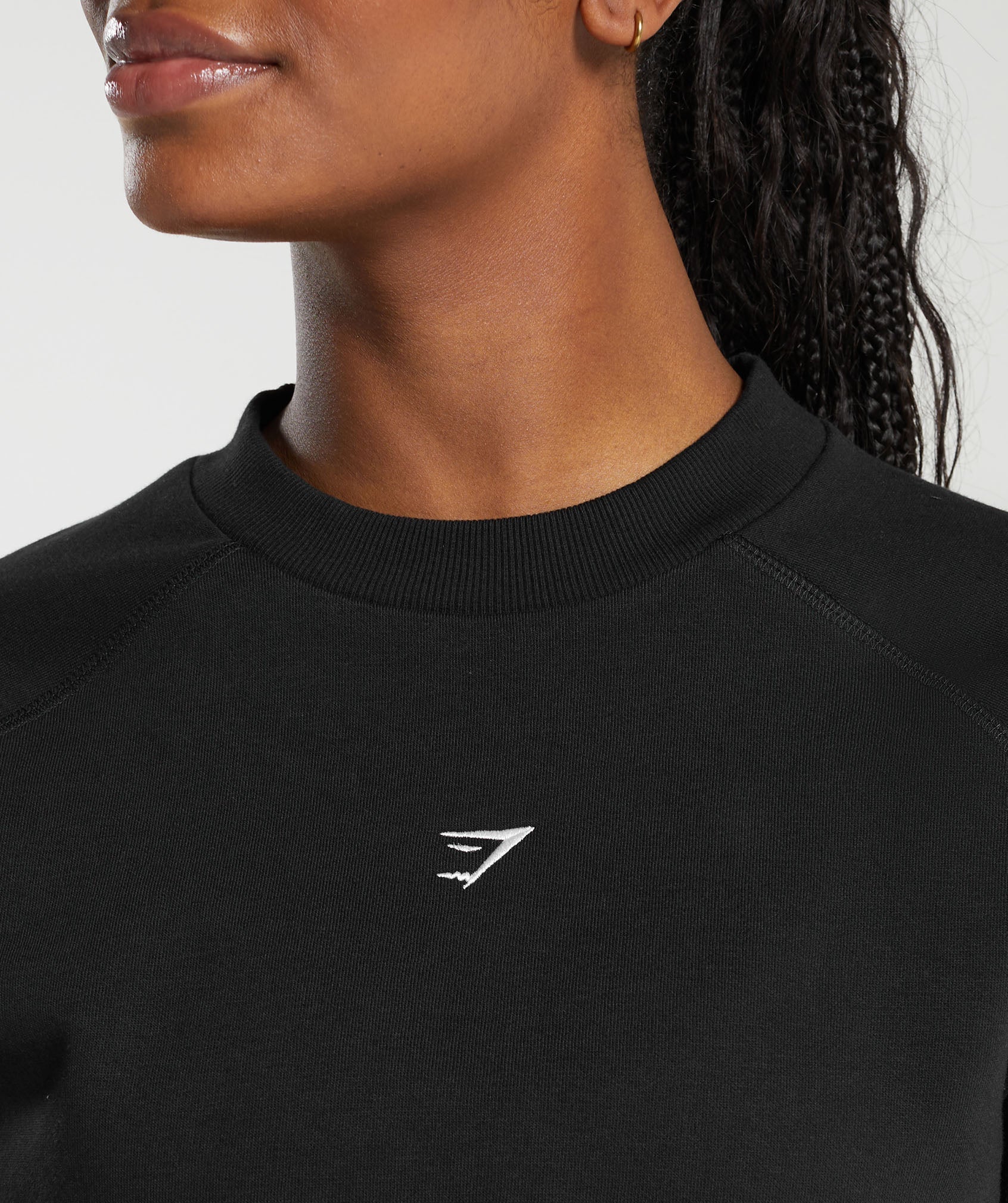 Training Fleece Cropped Sweatshirt in Black - view 5