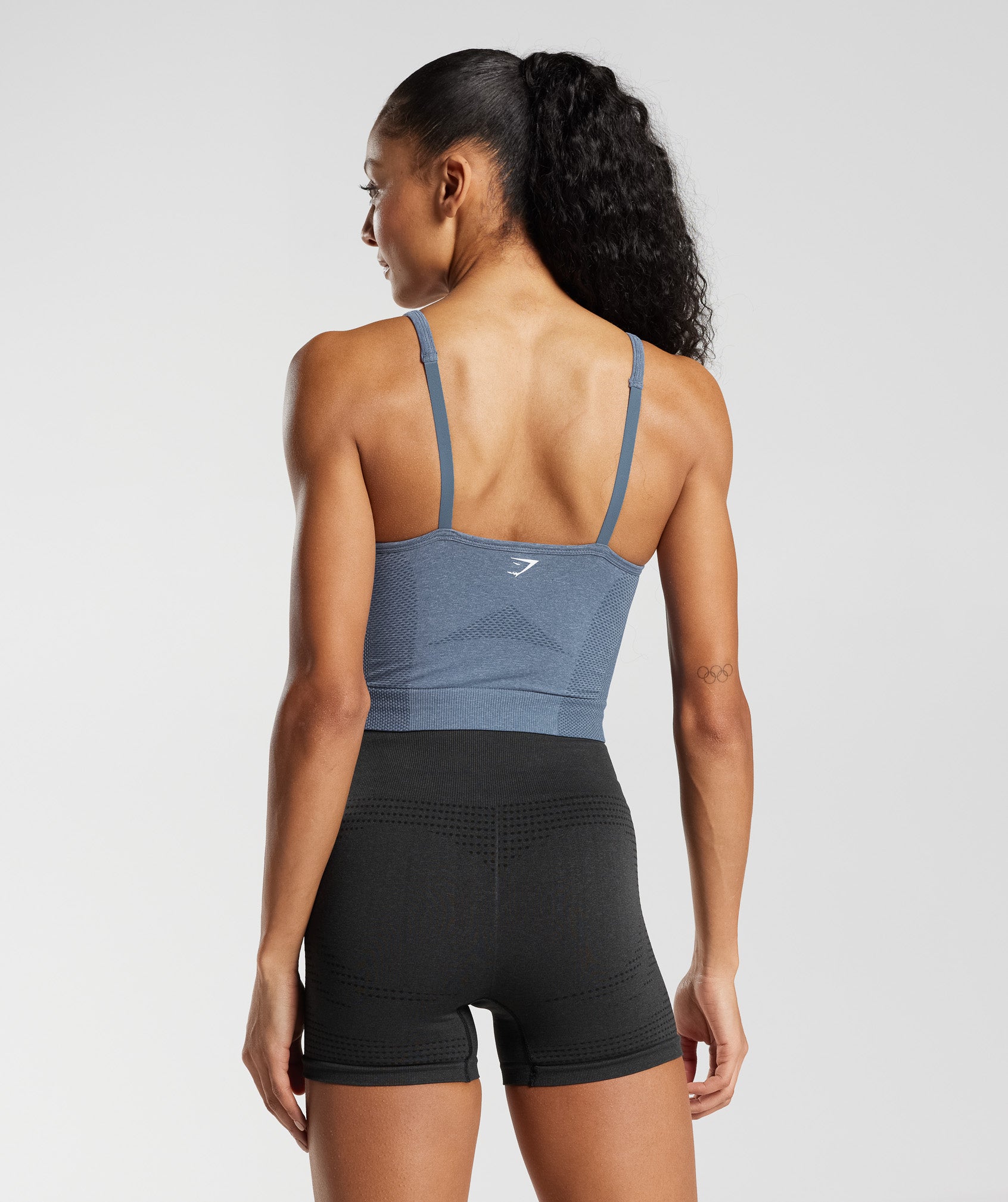 Vital Seamless 2.0 Midi Tank in Evening Blue Marl - view 2