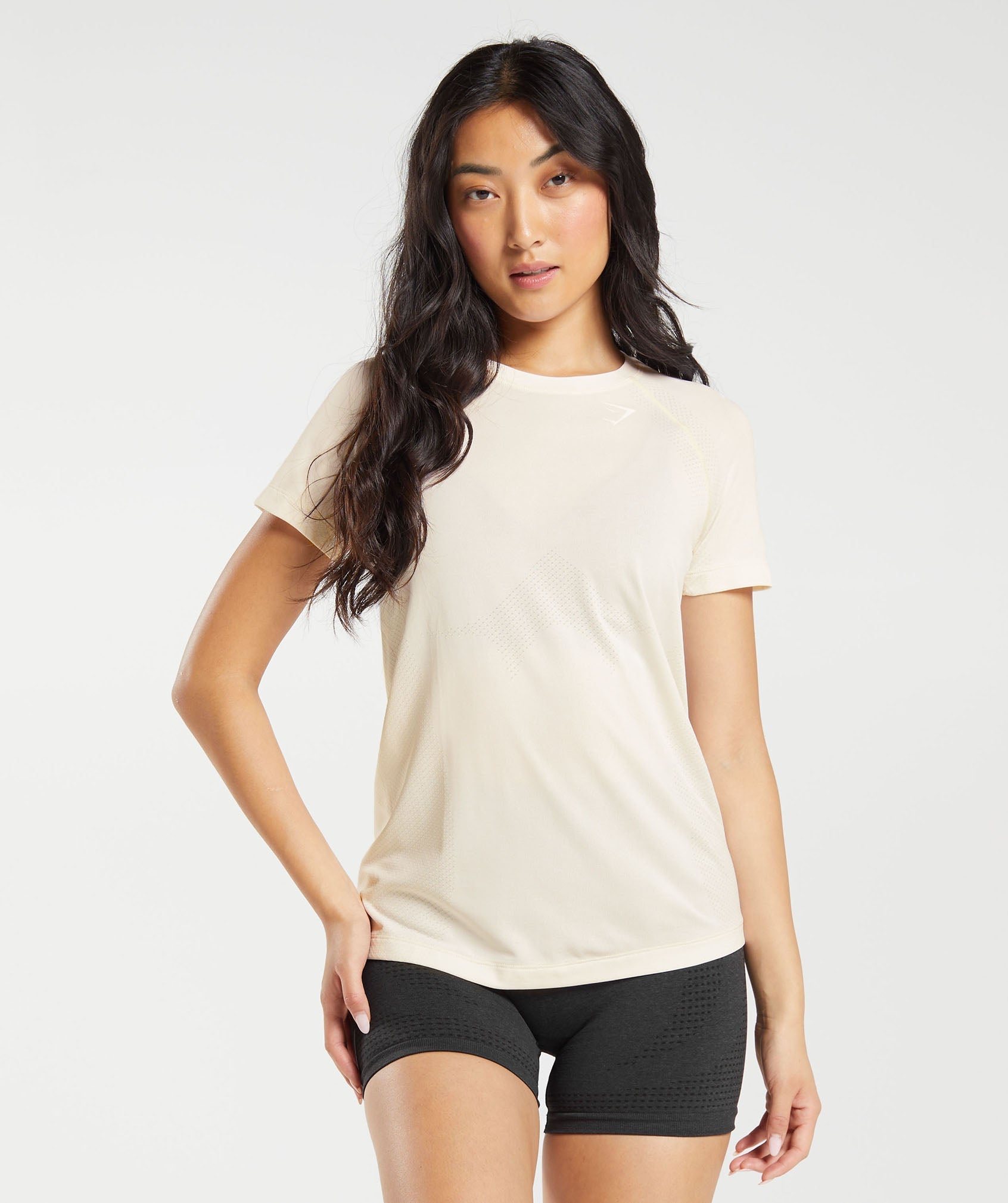 Vital Seamless 2.0 Light T-Shirt in Coconut White Marl - view 1