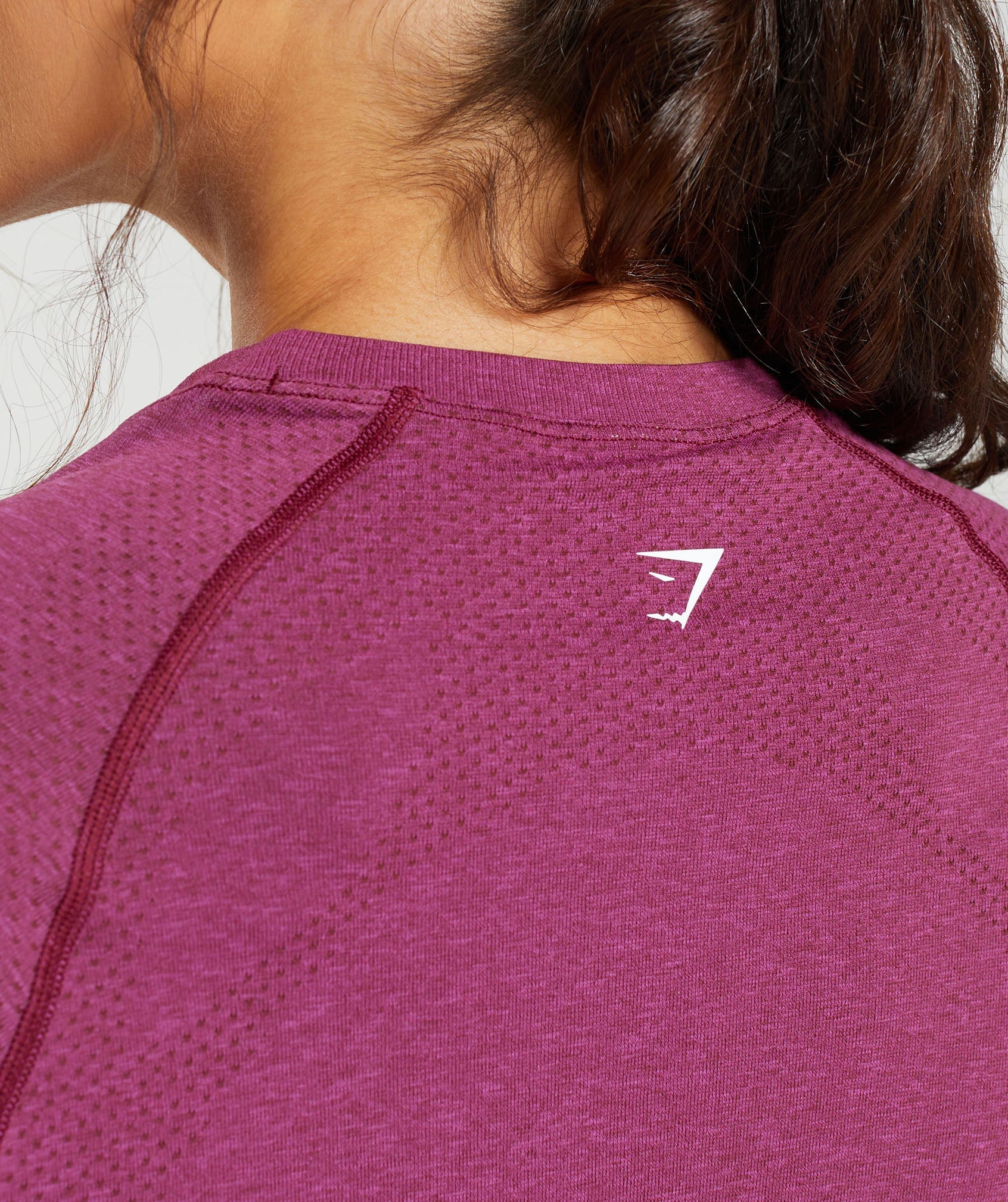 Gymshark Vital Seamless 2.0 Long Sleeve Top - Plum Pink Marl