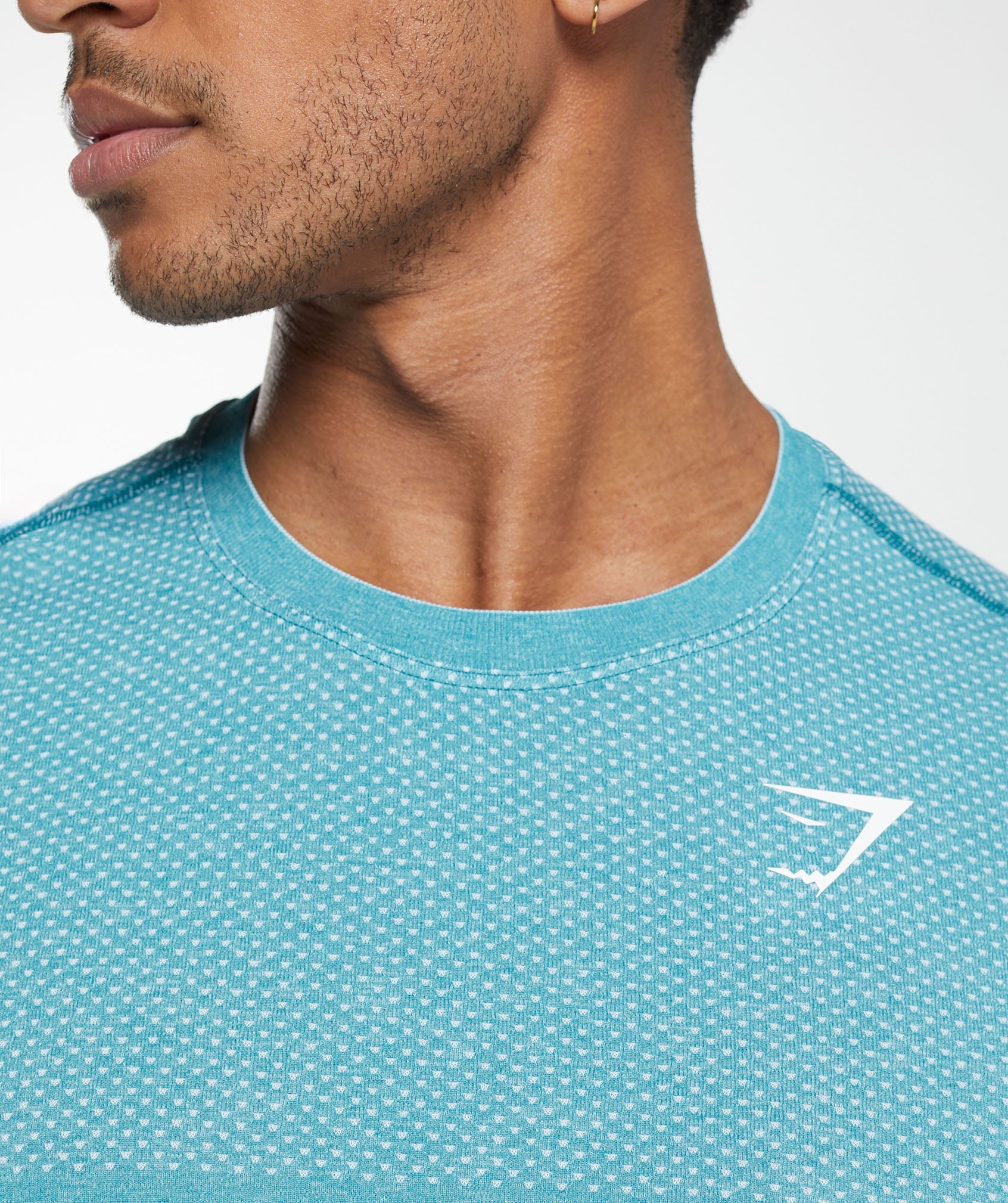 Vital Seamless T-Shirt in Artificial Teal/White Marl - view 5