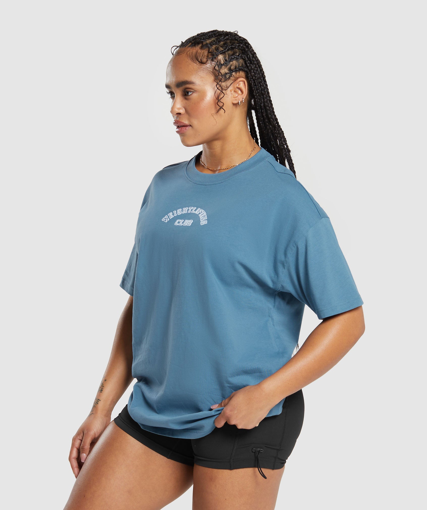 Weightlifting Oversized T-Shirt in Faded Blue - view 3